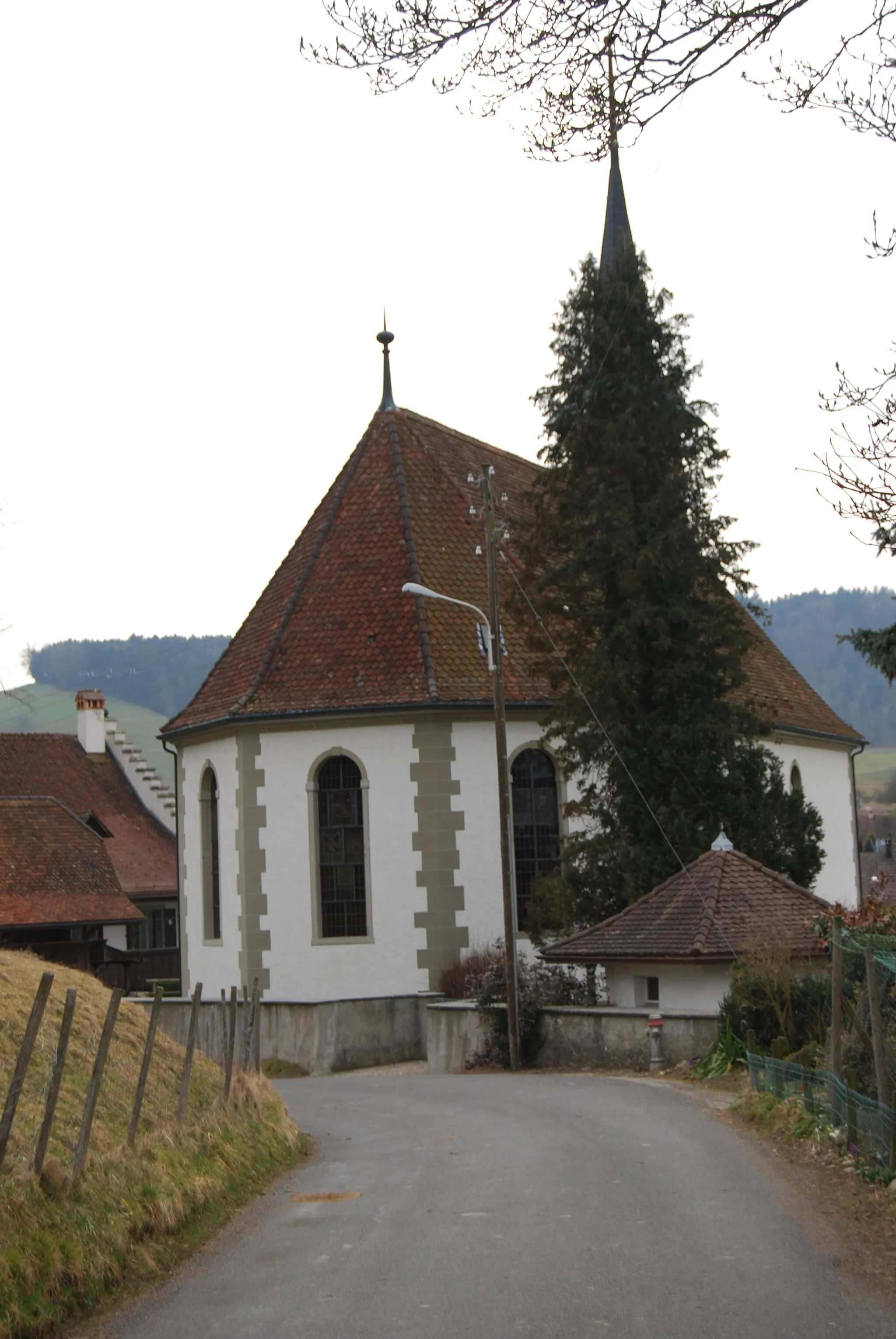 Photo showing: Protestant church of Melchnau, canton of Bern, Switzerland