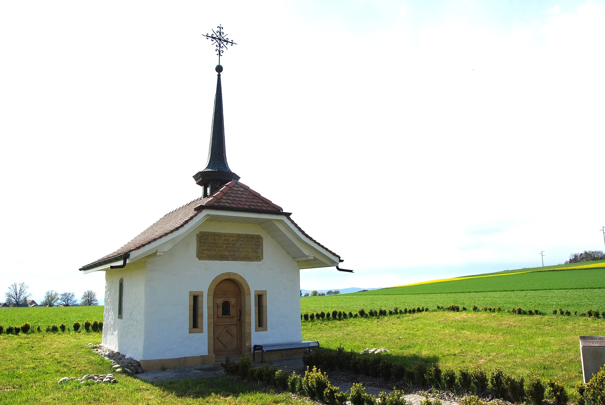 Photo showing: Chapel St Urbain at Cressier, canton of Fribourg, Switzerland