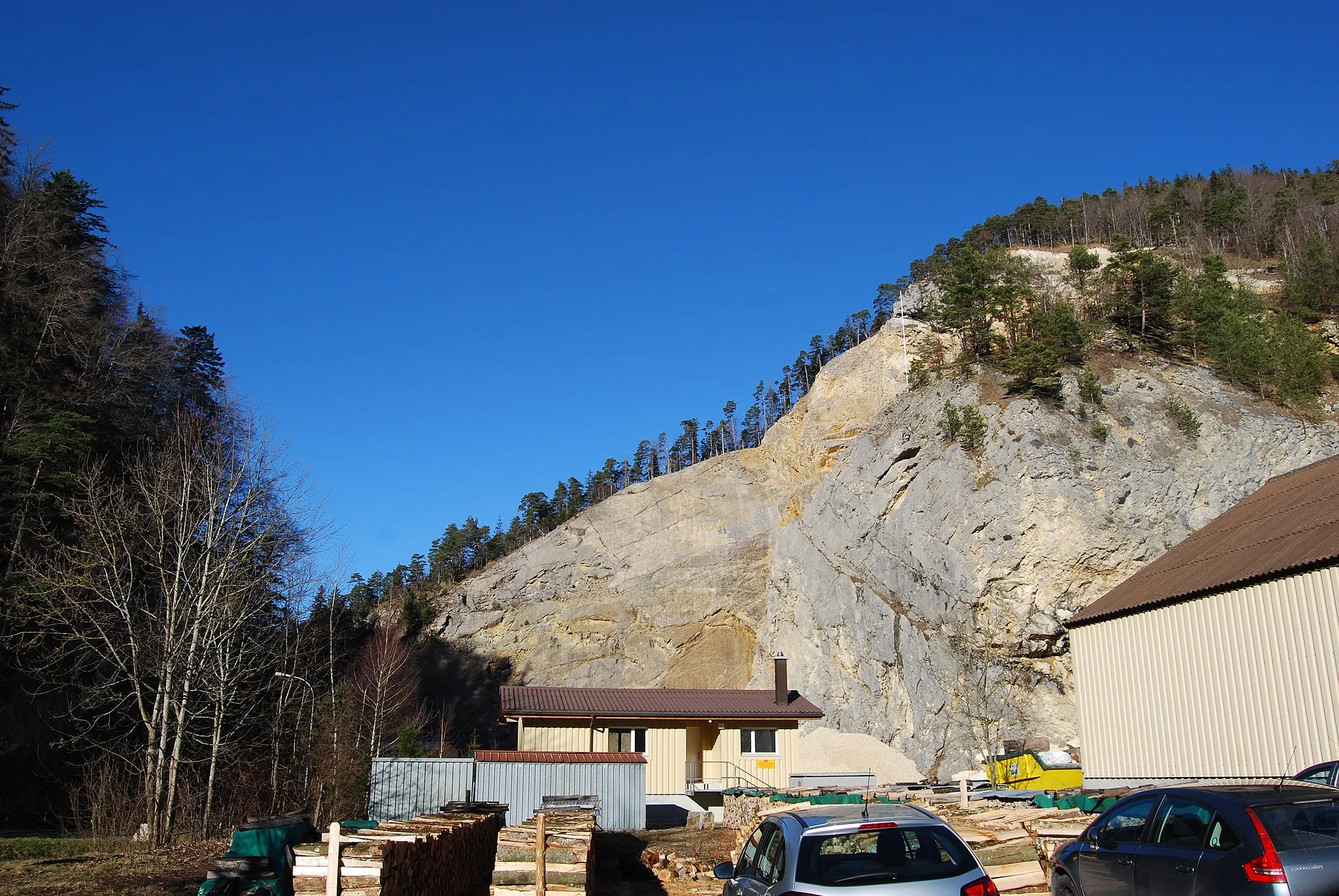 Photo showing: Quarry at Gänsbrunnen, canton of Solothurn, Switzerland