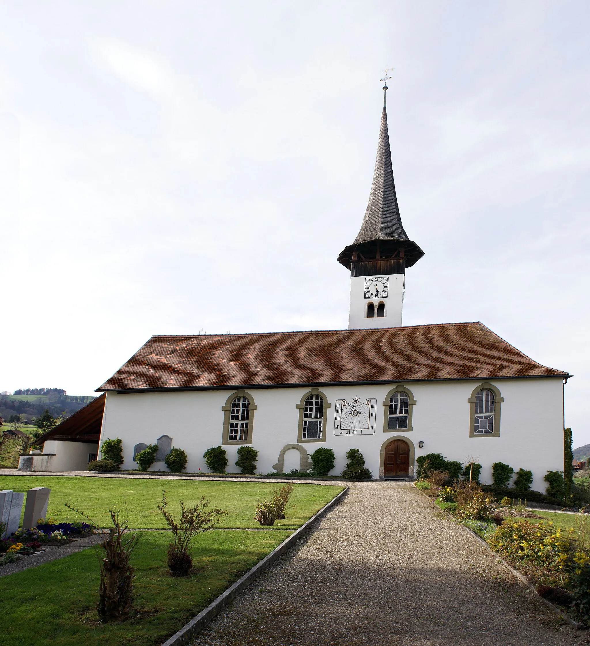 Photo showing: Reformierte Kirche von Kirchenthurnen BE.