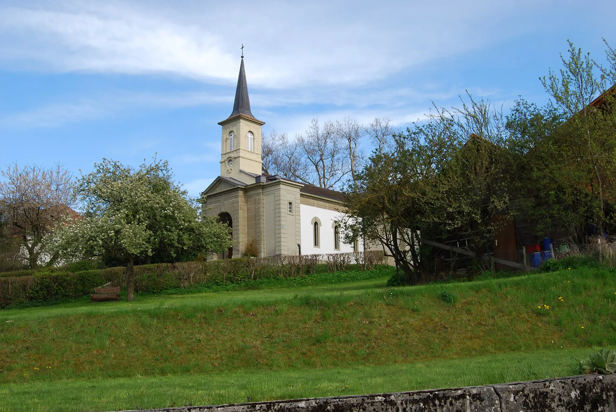 Photo showing: Catholic Church of Wallenried, canton of Fribourg, Switzerland