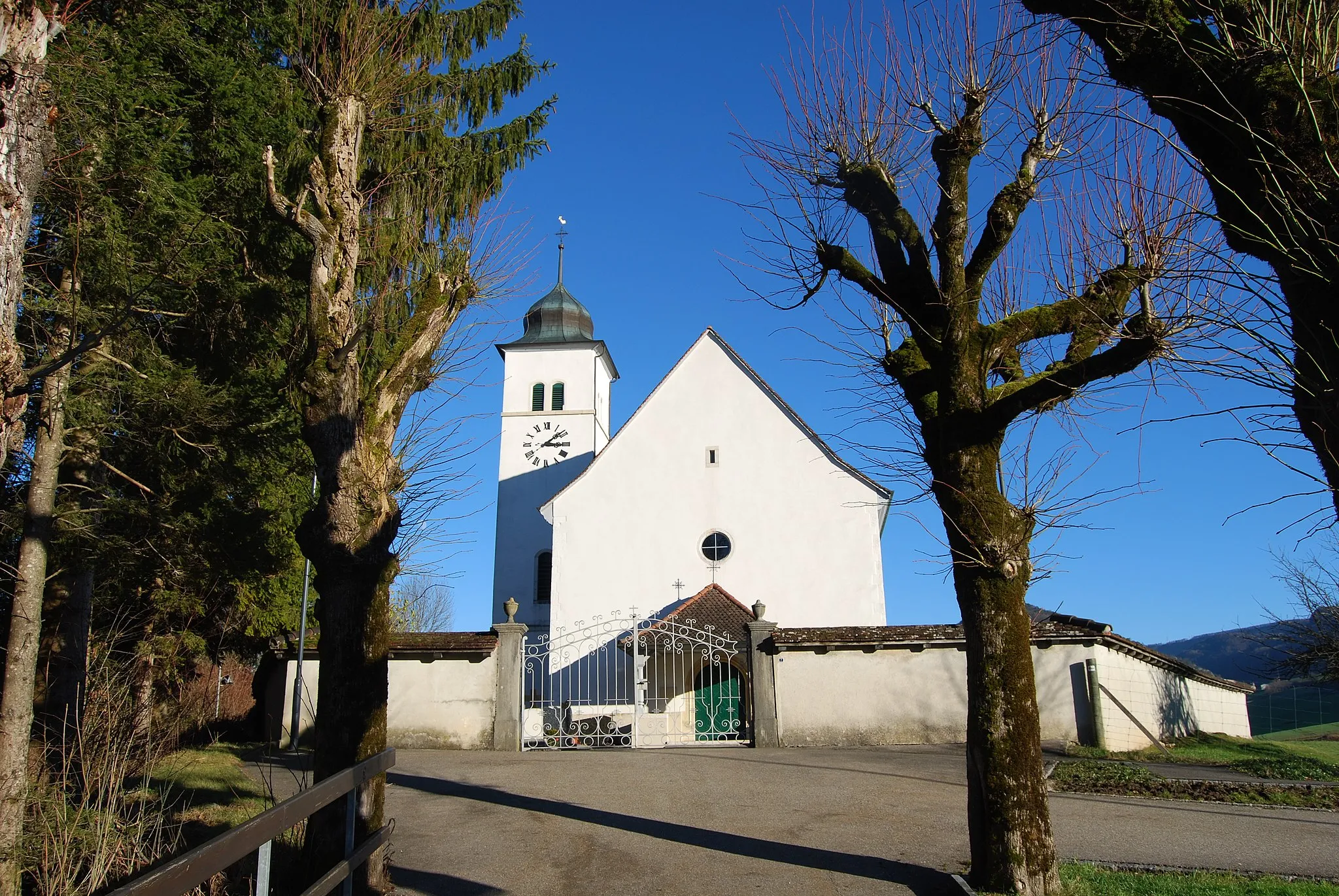 Photo showing: Church of Corban, canton of Jura, Switzerland
