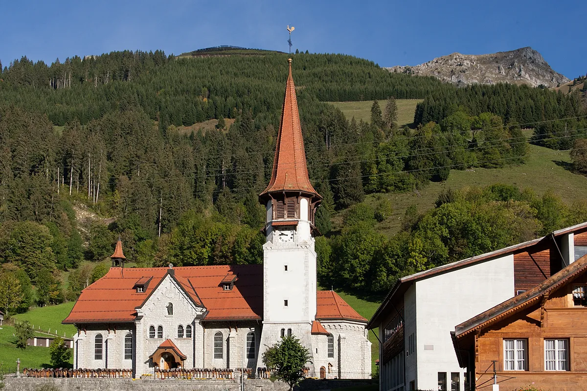 Photo showing: Pfarrkirche St. Stephan in Jaun (FR)