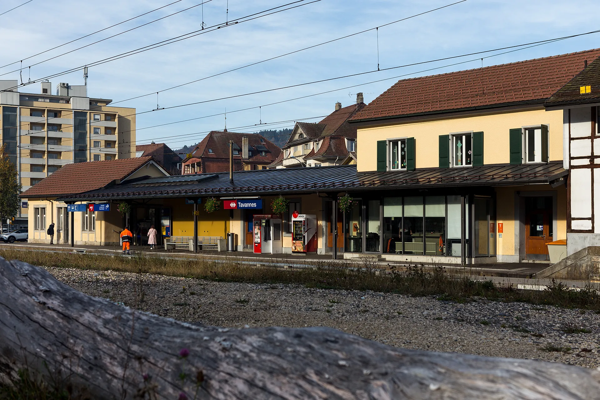 Photo showing: Bahnhof der cj in Tavannes (BE)