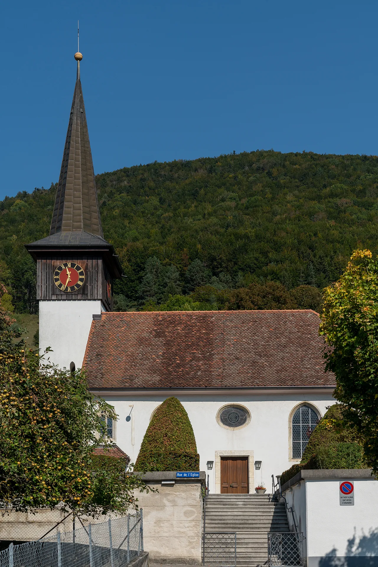Photo showing: Reformierte Kirche in Péry (BE)
