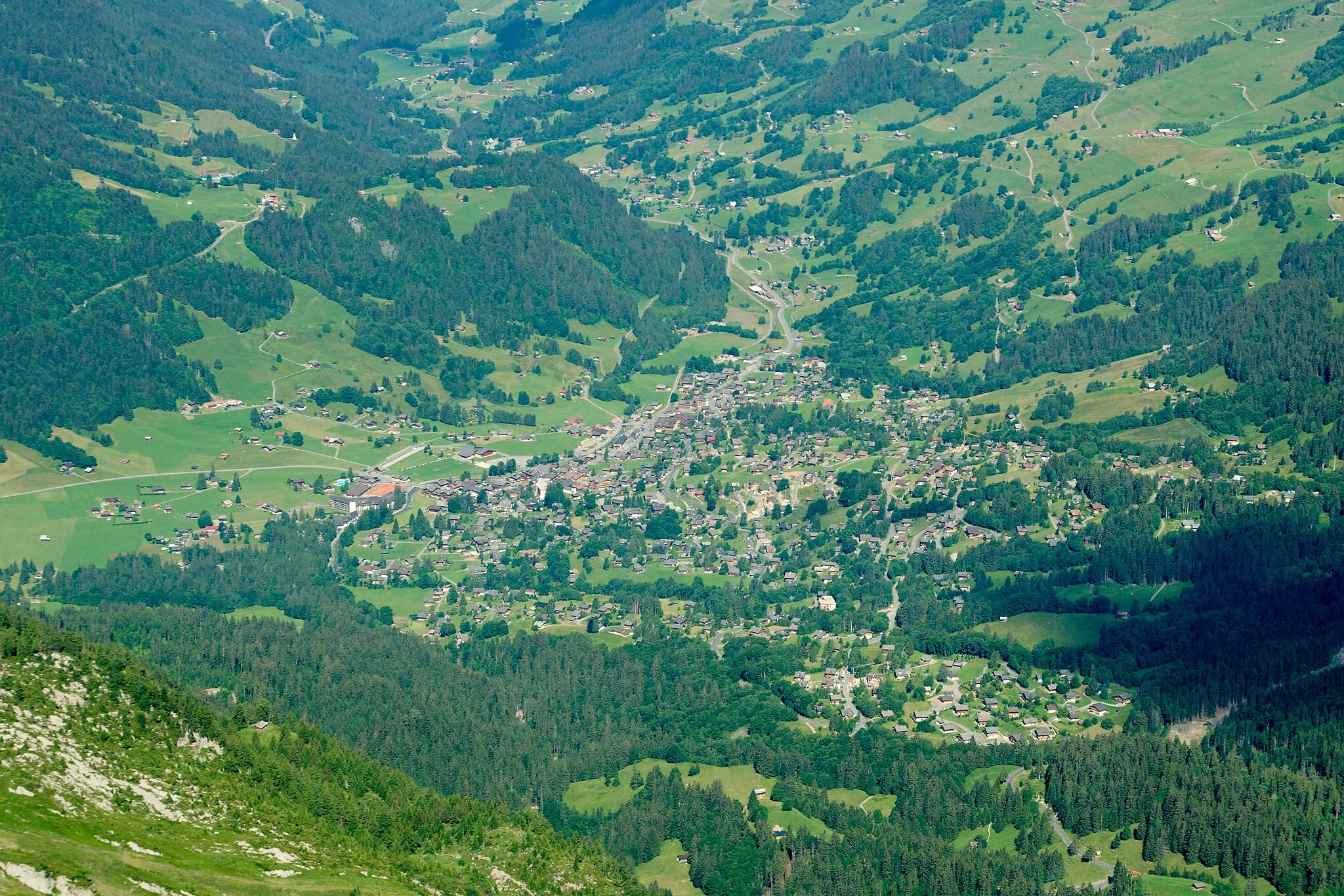 Photo showing: Les Diablerets seen from the aerial tramway.