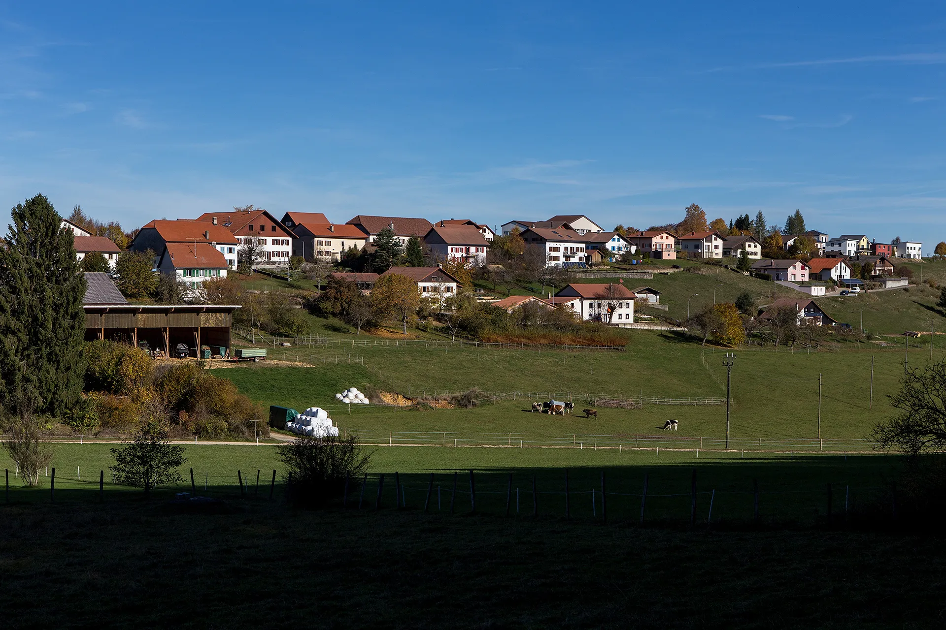 Photo showing: Teilansicht des Dorfes Saulcy (JU)