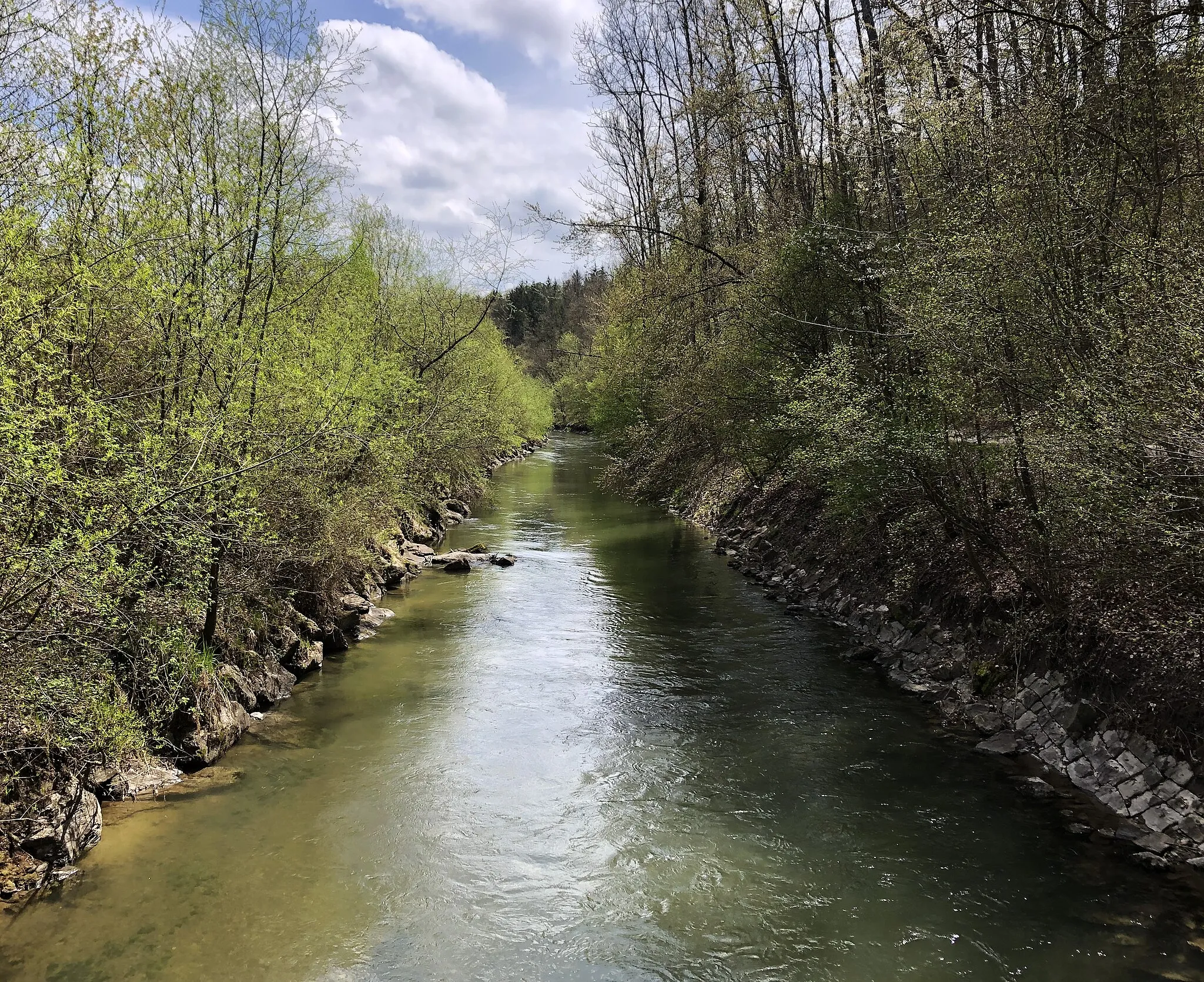 Photo showing: Gürbe kurz vor der Mündung in die Aare