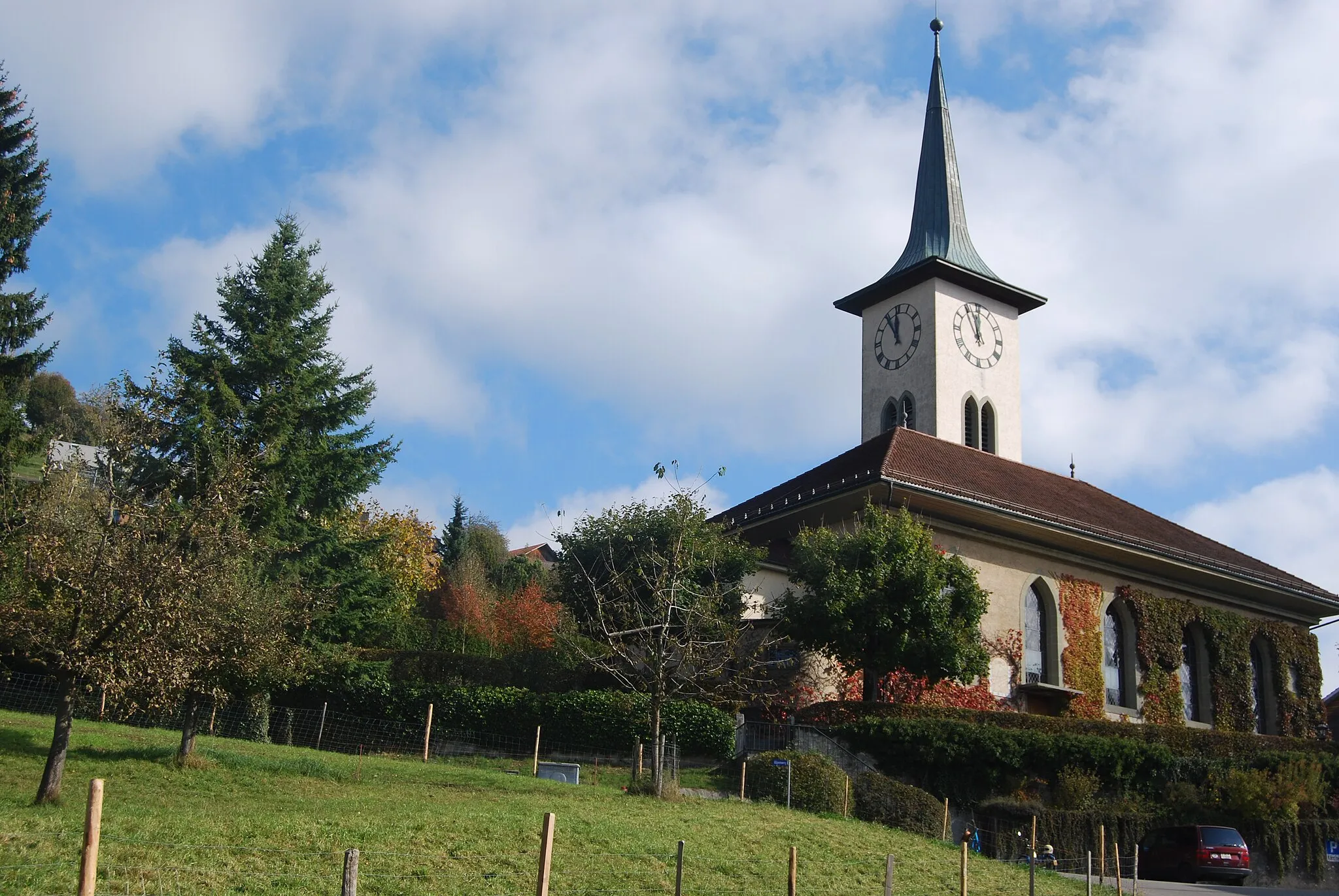 Photo showing: Church of Grosshöchstetten, canton of Bern, Switzerland