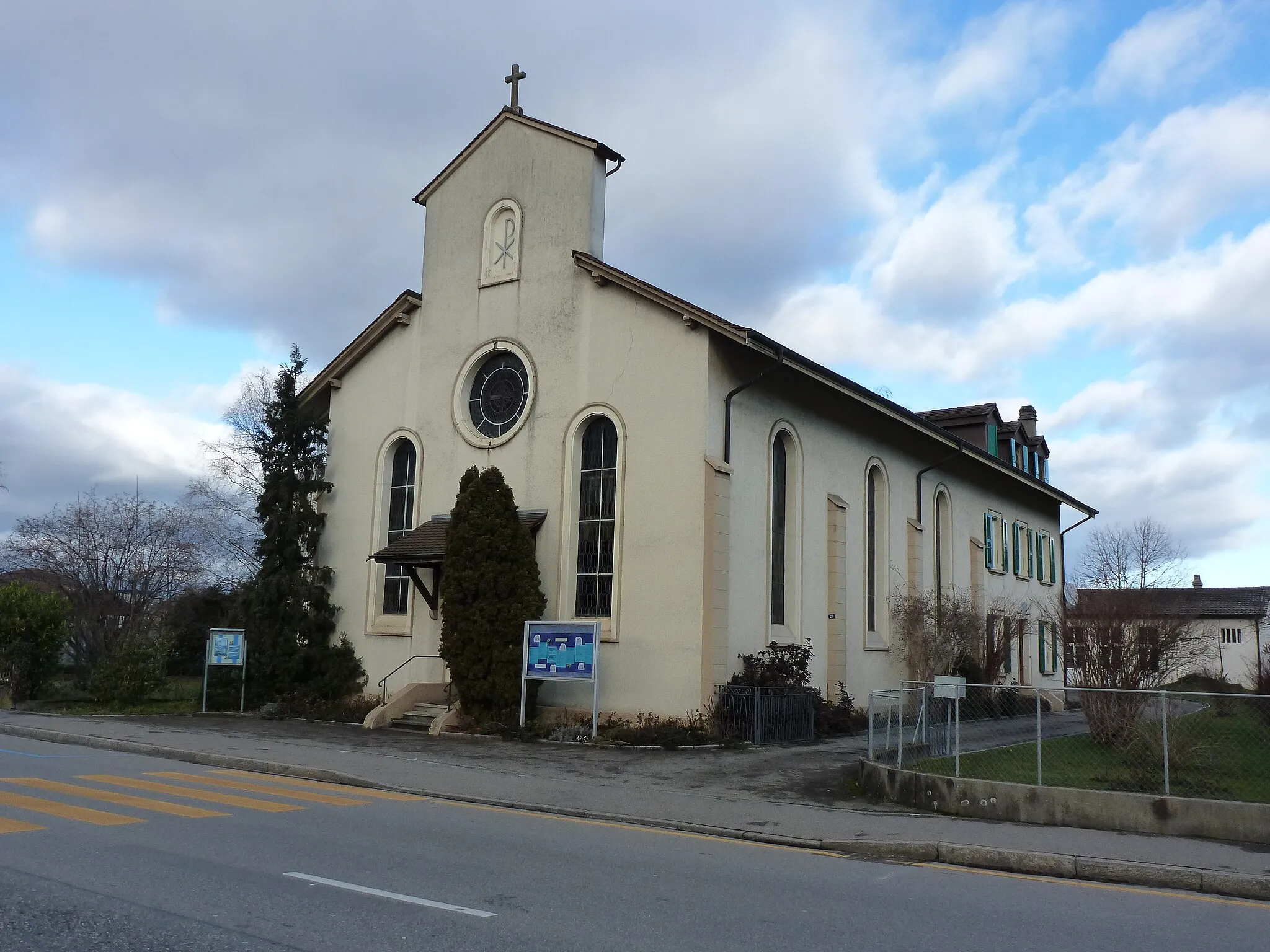 Photo showing: Die «deutsche» protestantische Kirche La Cure allemande von 1898