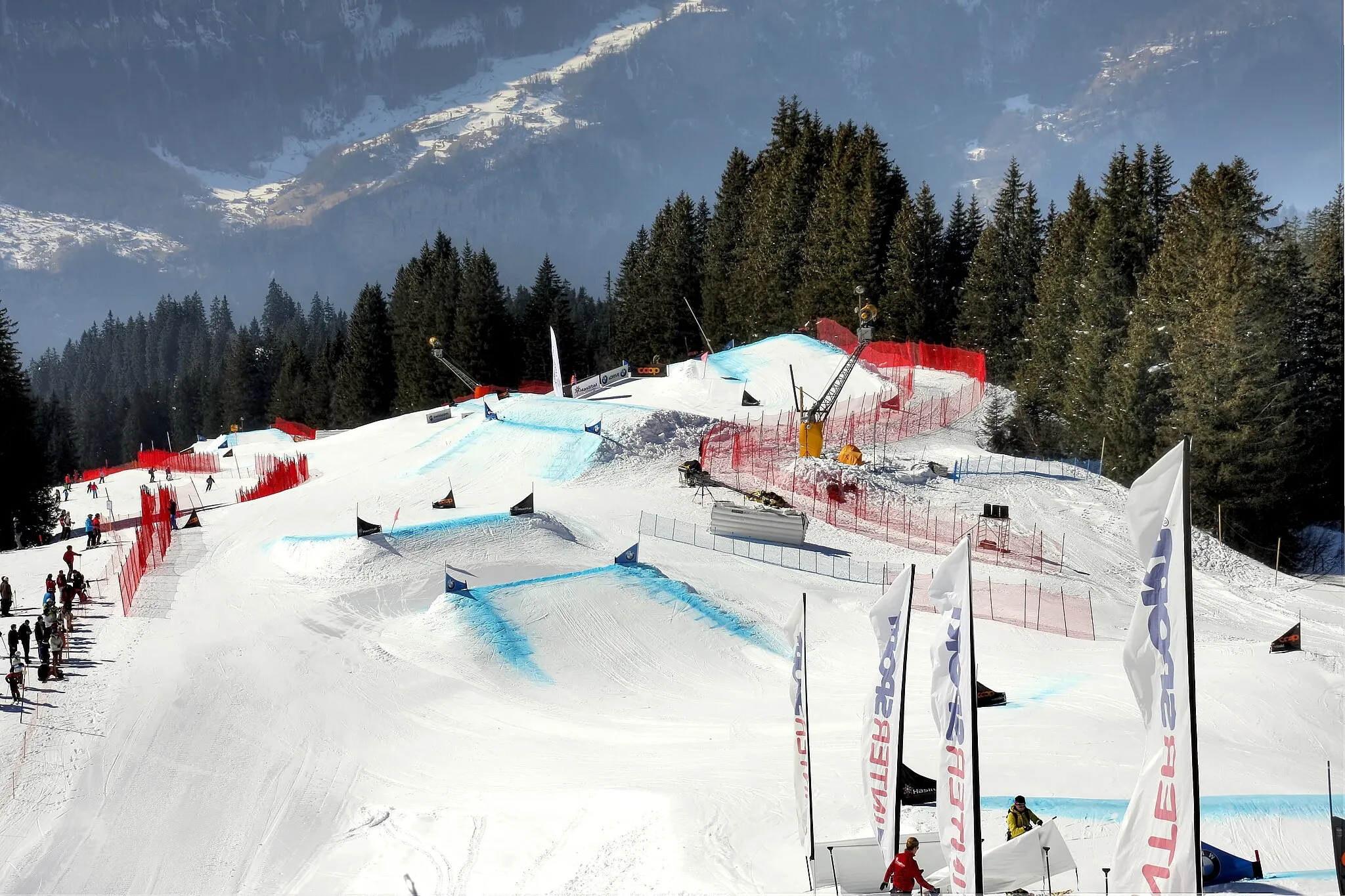 Photo showing: Coop Skicross FIS World Cup - Grindelwald - Meiringen-Hasliberg. Sportanlagen Mägisalp-Bidmi