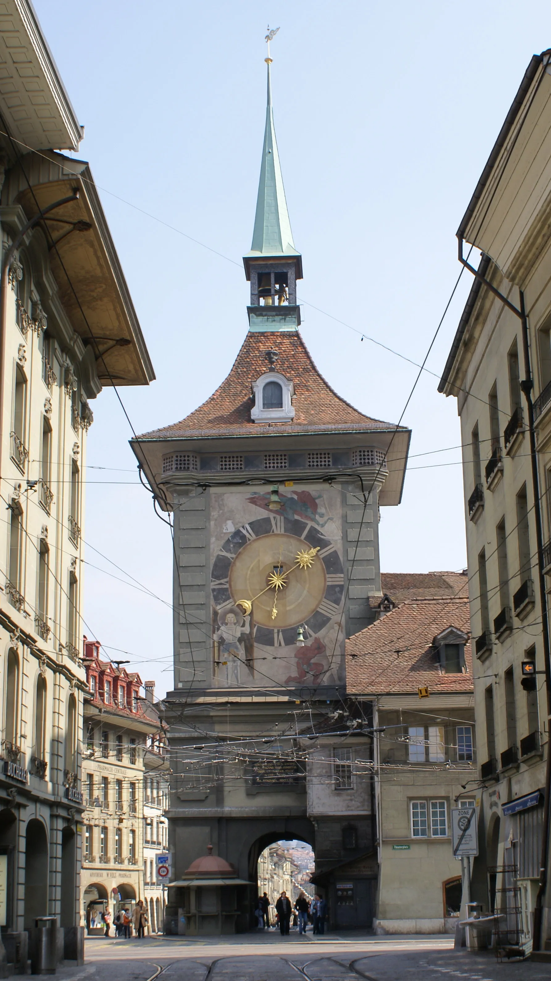 Photo showing: Zytglogge tower in Bern, Switzerland. West façade.