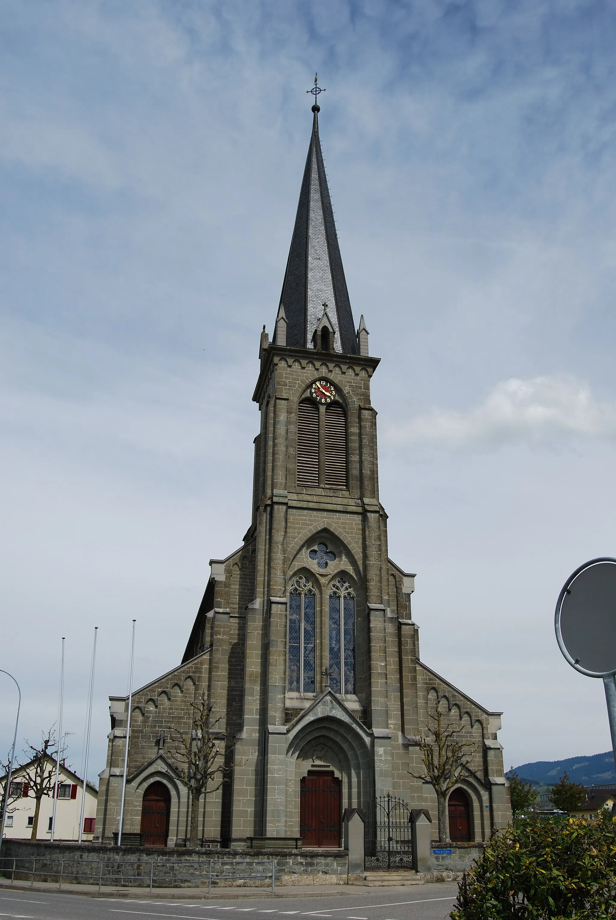 Photo showing: Church Saint Vincent at Farvagny, canton of Fribourg, Switzerland