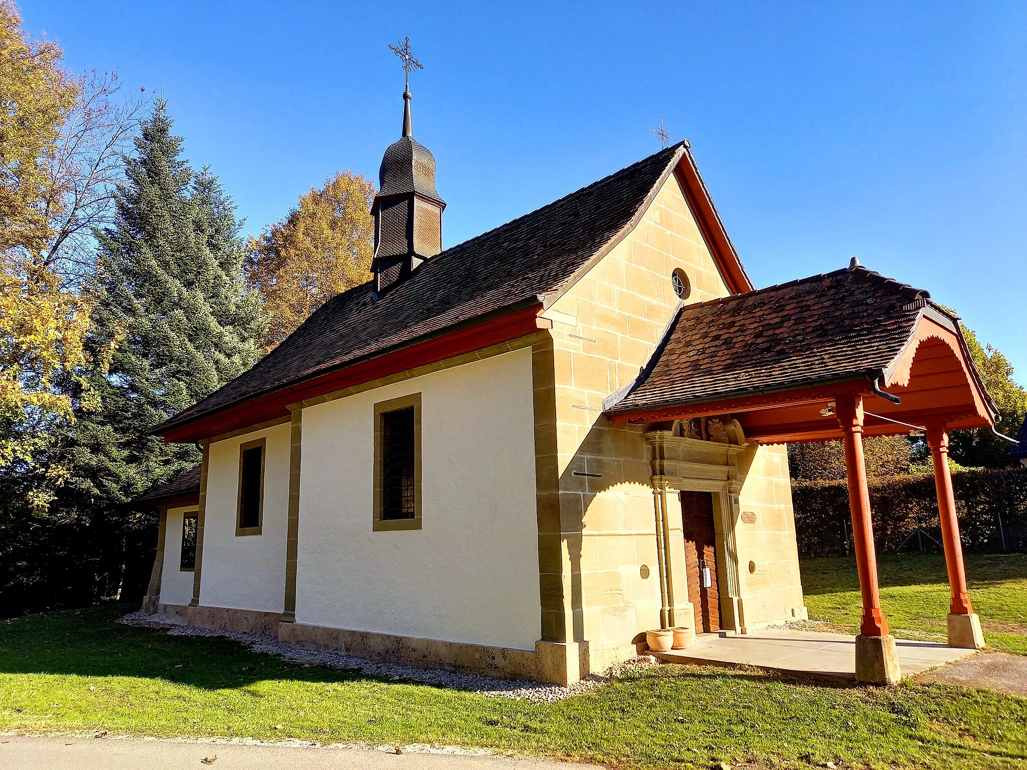 Photo showing: Chapelle Notre-Dame de Montban, dans le village de Farvagny de la commune de Gibloux, dans le canton Fribourg en Suisse.