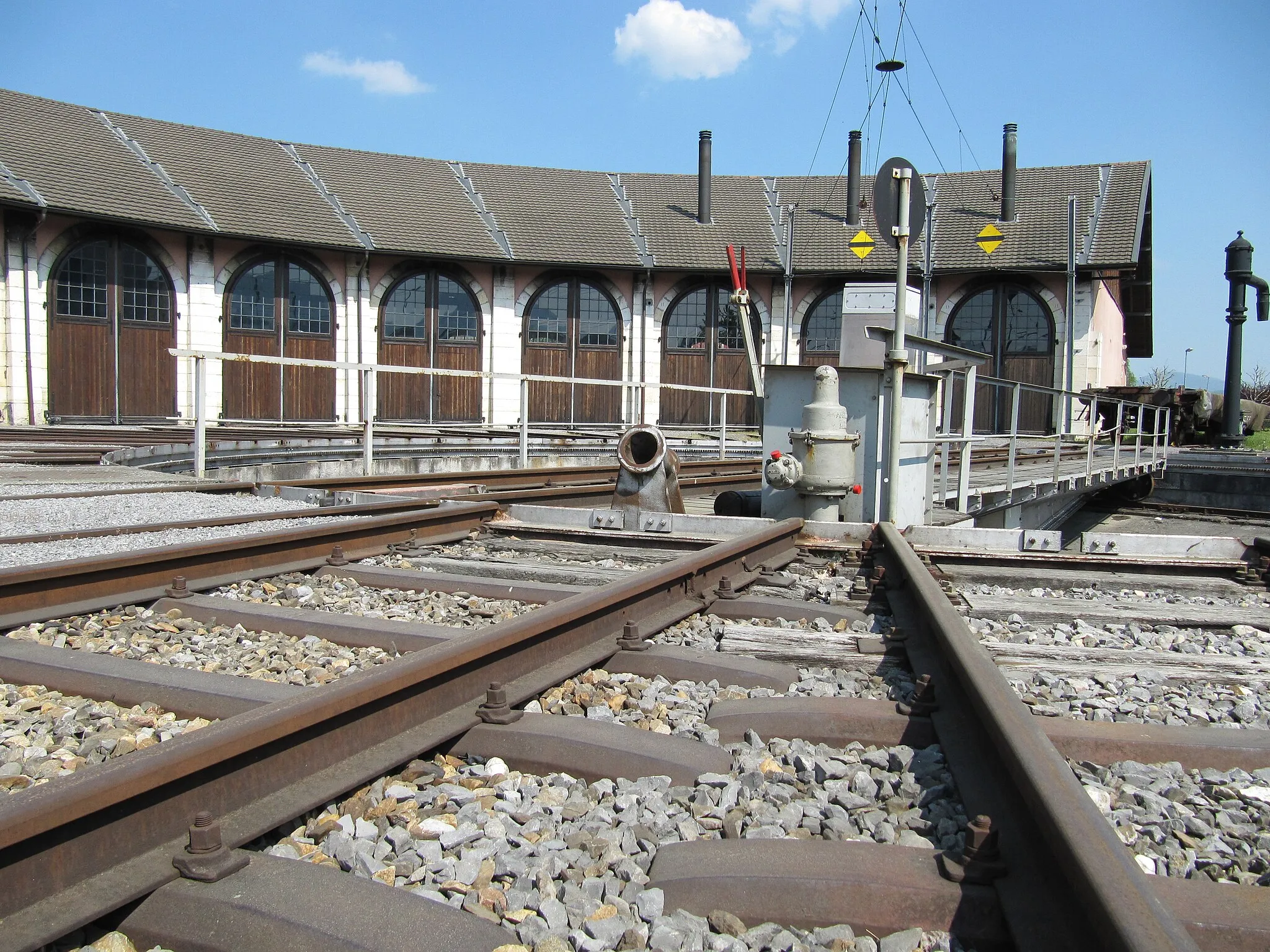 Photo showing: Rotonde pour locomotives, Delémont, Jura