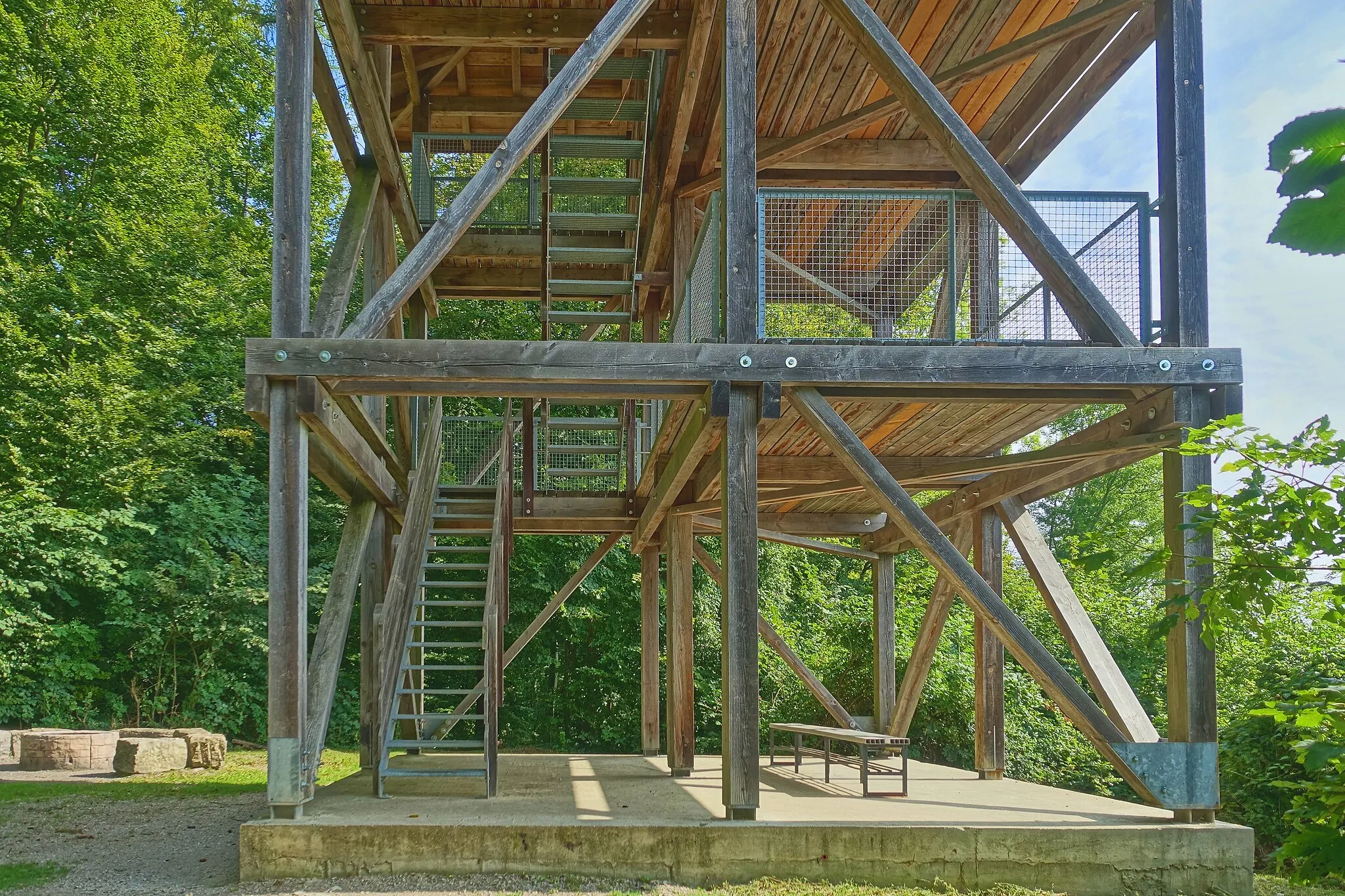 Photo showing: Blick vom Eigenturm (Aussichtsturm im Hertener Wald)