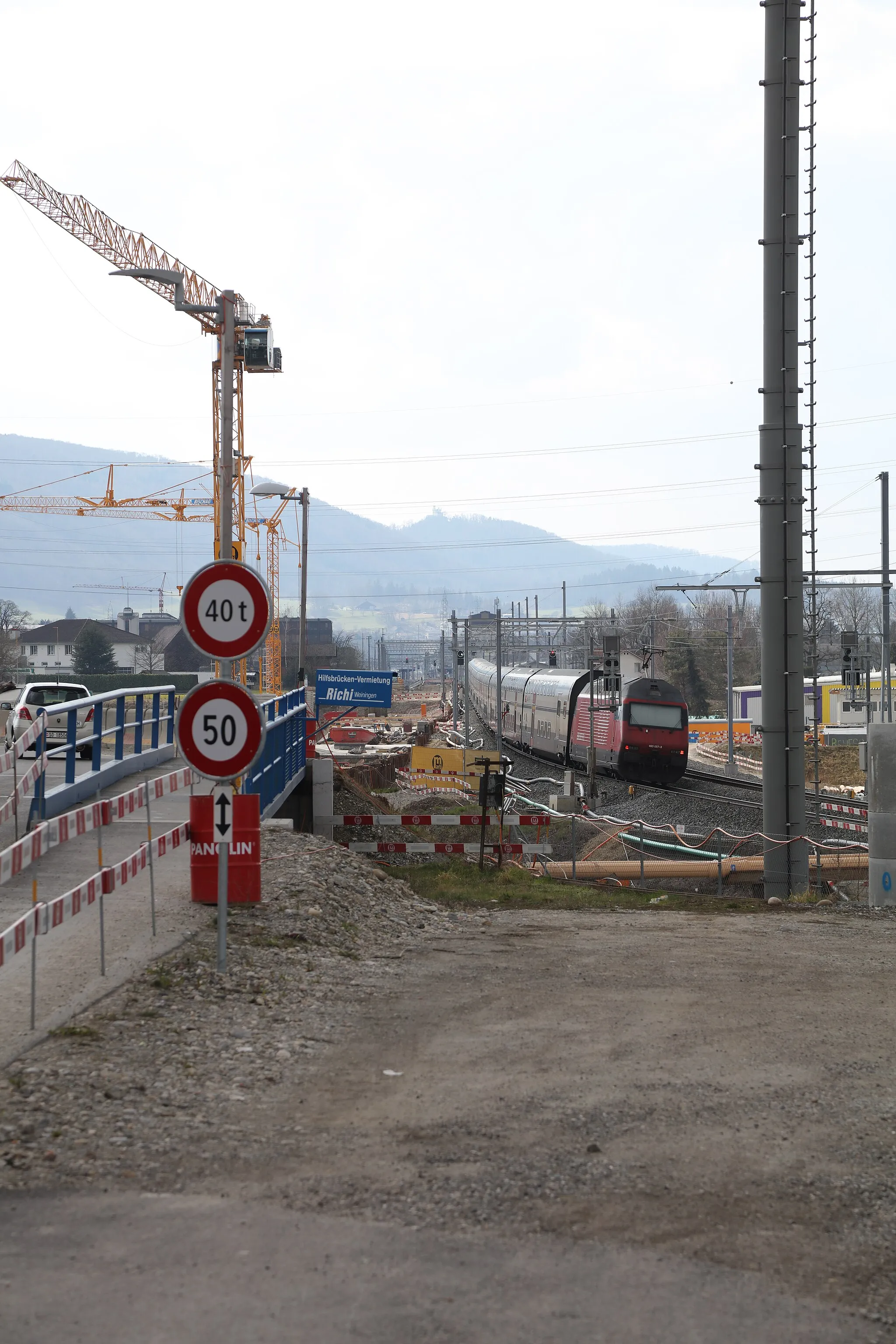 Photo showing: Impressionen von der Baustelle beim zukünftigen Tunnel Portal des Eppenbergtunnels bei Gretzenbach.