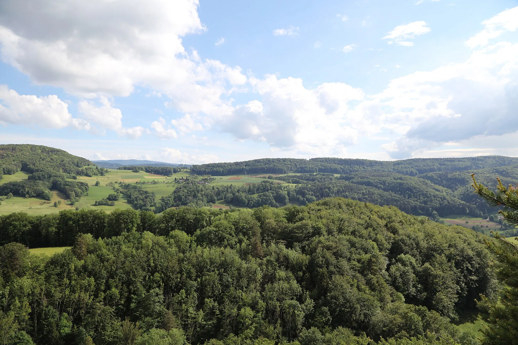 Photo showing: Die Aussicht von der Burgruine Blauenstein oberhalb von Kleinlützel.