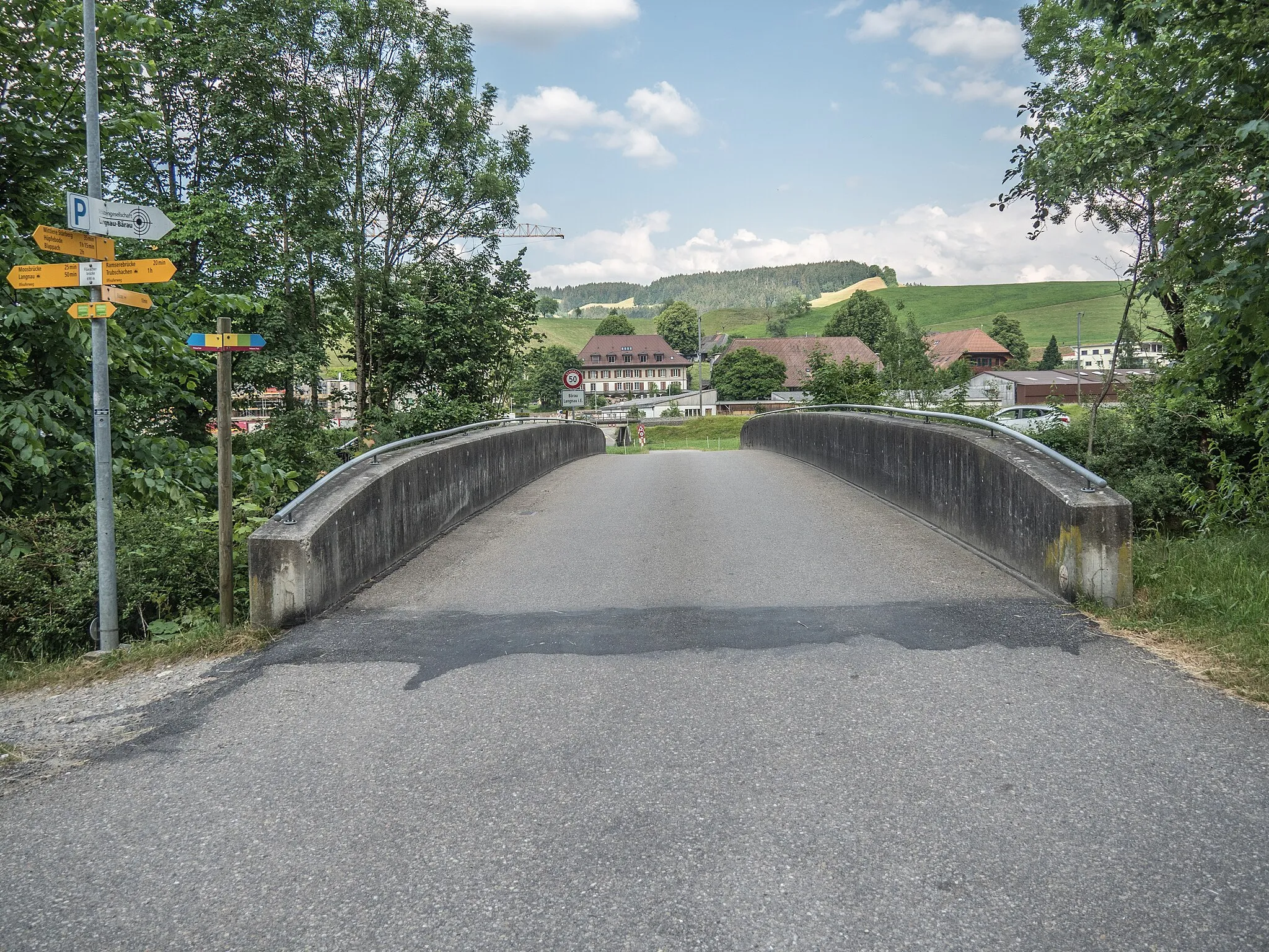 Photo showing: Road Bridge over the Ilfis River, Langnau im Emmental, Canton of Bern,  Switzerland