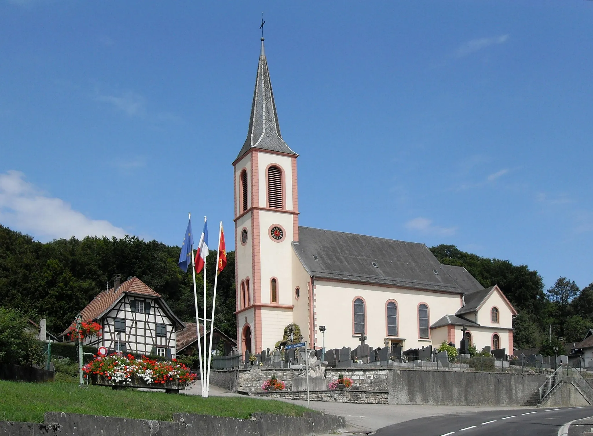 Photo showing: L'église Saint-Nicolas à Steinsoultz
