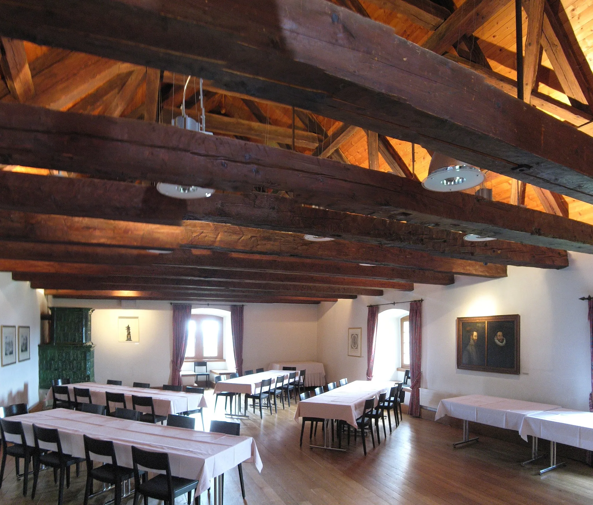 Photo showing: Interior of Habsburg Castle in Switzerland.