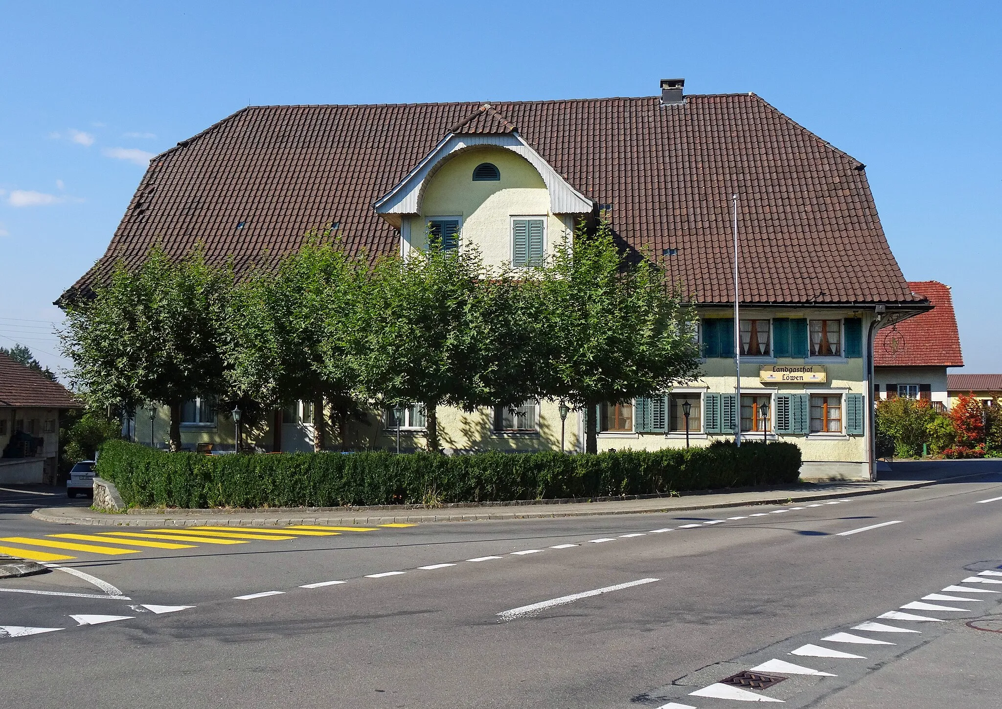 Photo showing: "Löwen" Inn in Schwarzenbach LU, Switzerland