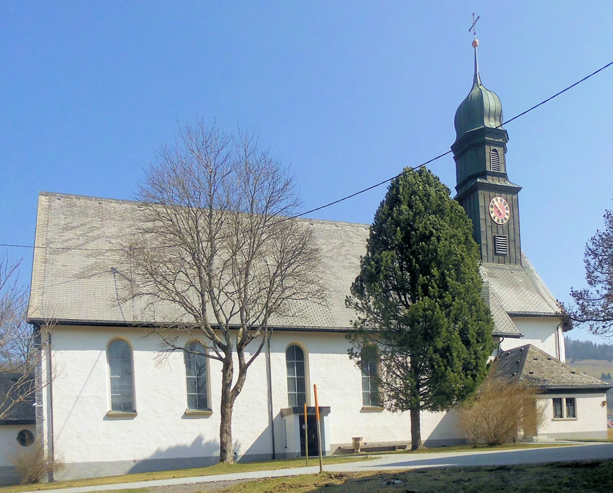 Photo showing: Südseite der Kirche St. Johann in Bernau im Schwarzwald
