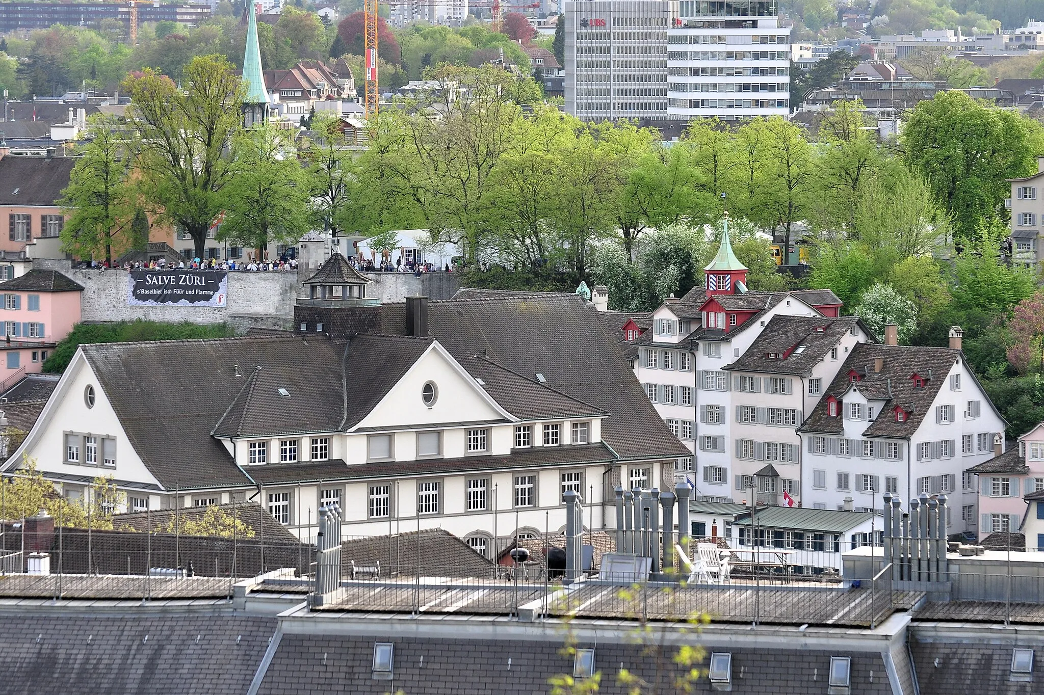 Photo showing: Lindenhof hill and Schipfe in Zürich (Switzerland) as seen from ETH Zürich