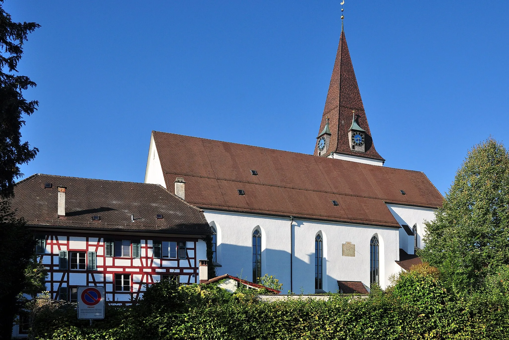 Photo showing: Reformierte Kirche mit Pfarrhaus, Lindenplatz in Elgg (Switzerland)