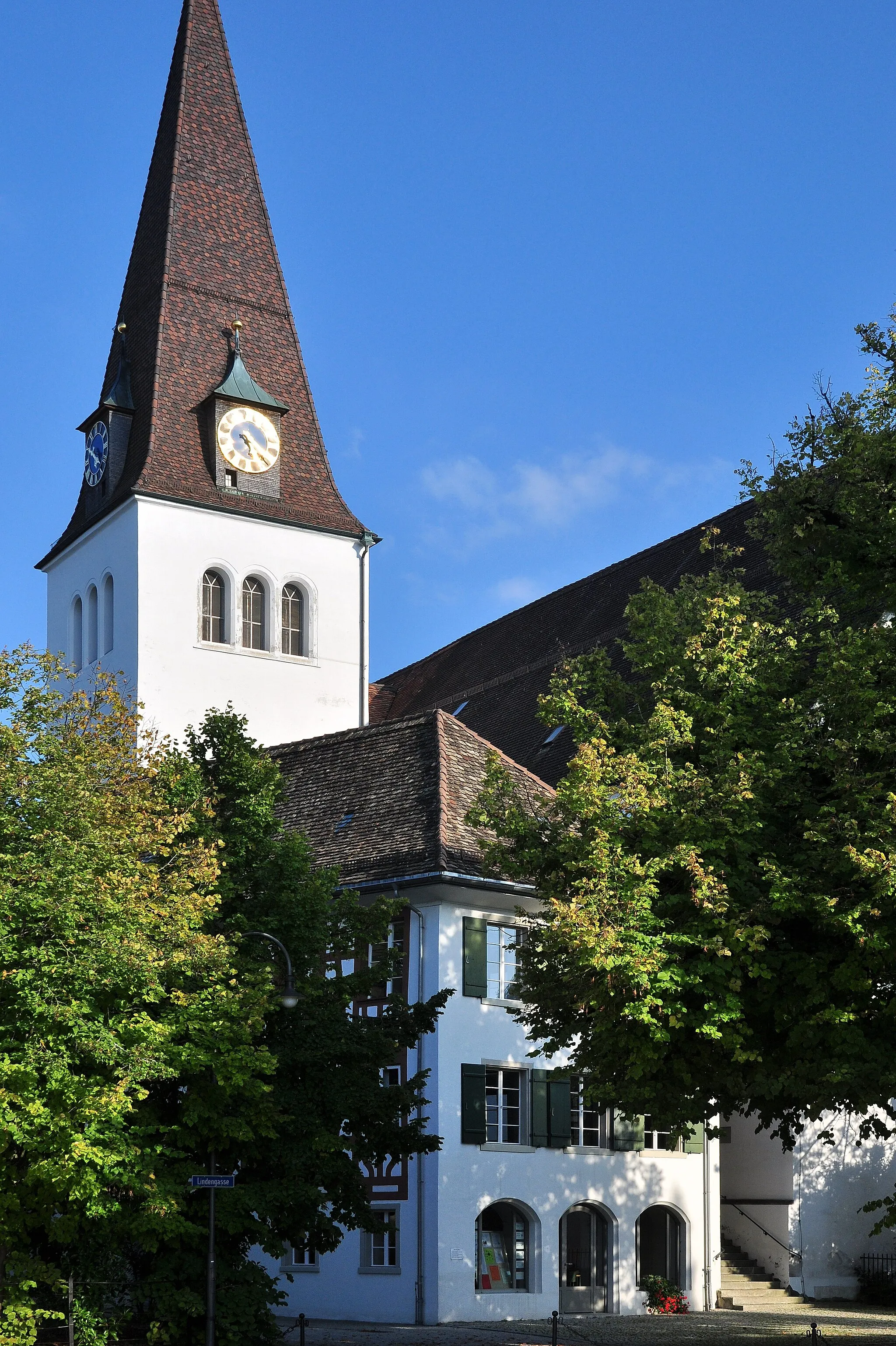 Photo showing: Reformierte Kirche mit Pfarrhaus, Lindenplatz in Elgg (Switzerland)