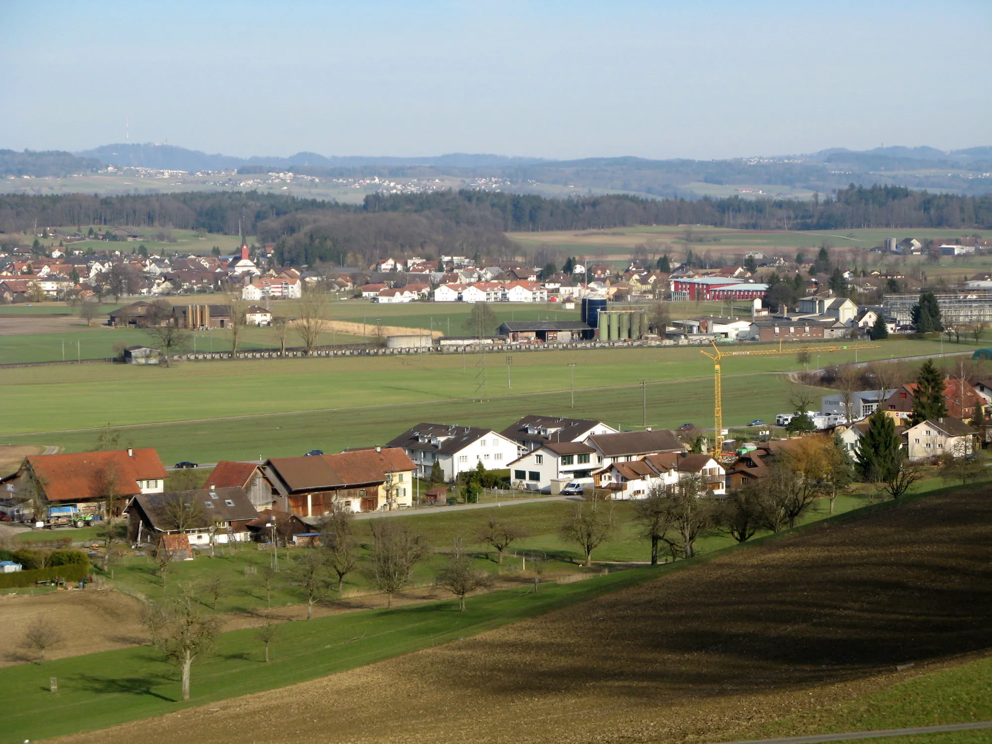 Photo showing: Ansicht von Waltenschwil, im Vordergrund Büelisacher