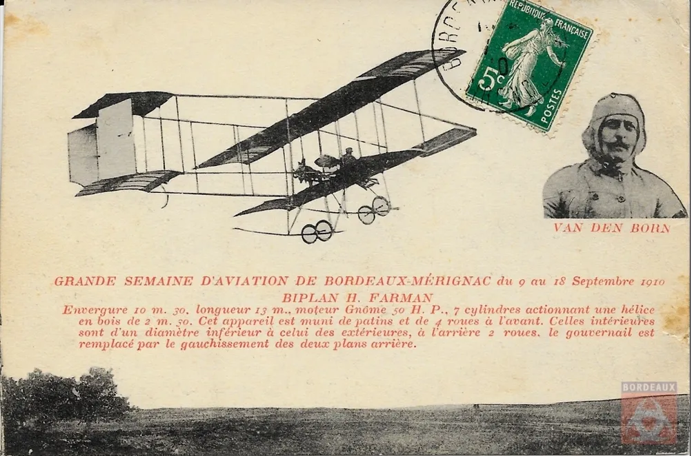 Photo showing: Bordeaux Beau-desert-Mérignac semaine d'aviation sept 1910