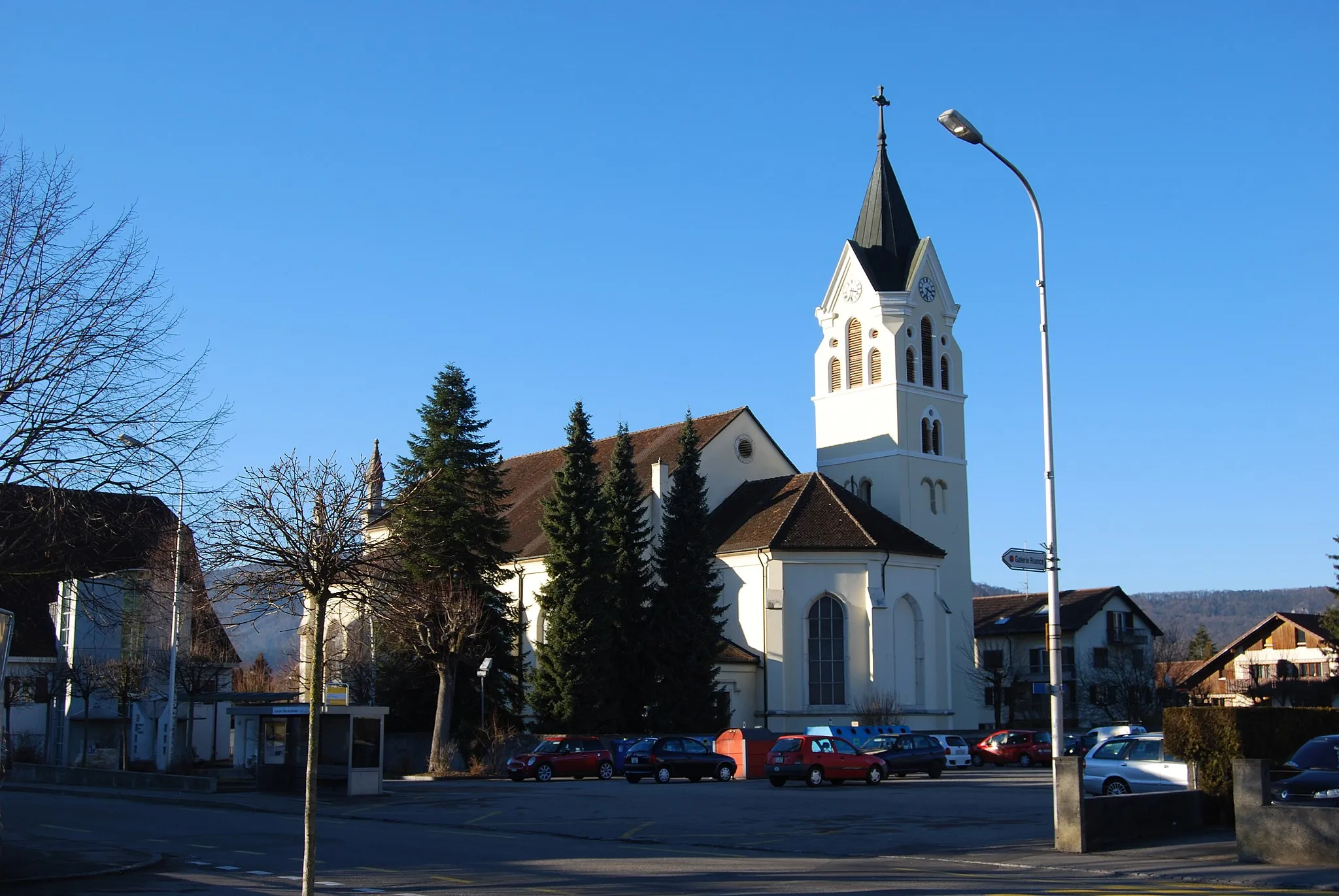 Photo showing: Church of Courroux, canton of Jura, Switzerland
