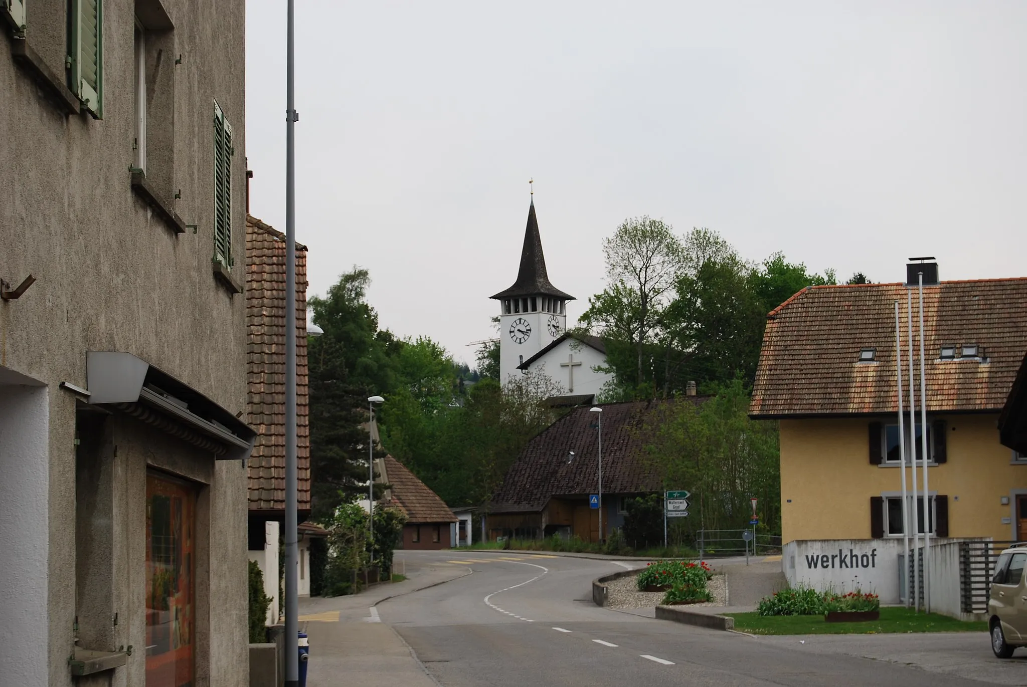 Photo showing: Protestant church of Däniken, canton of Solothurn, Switzerland