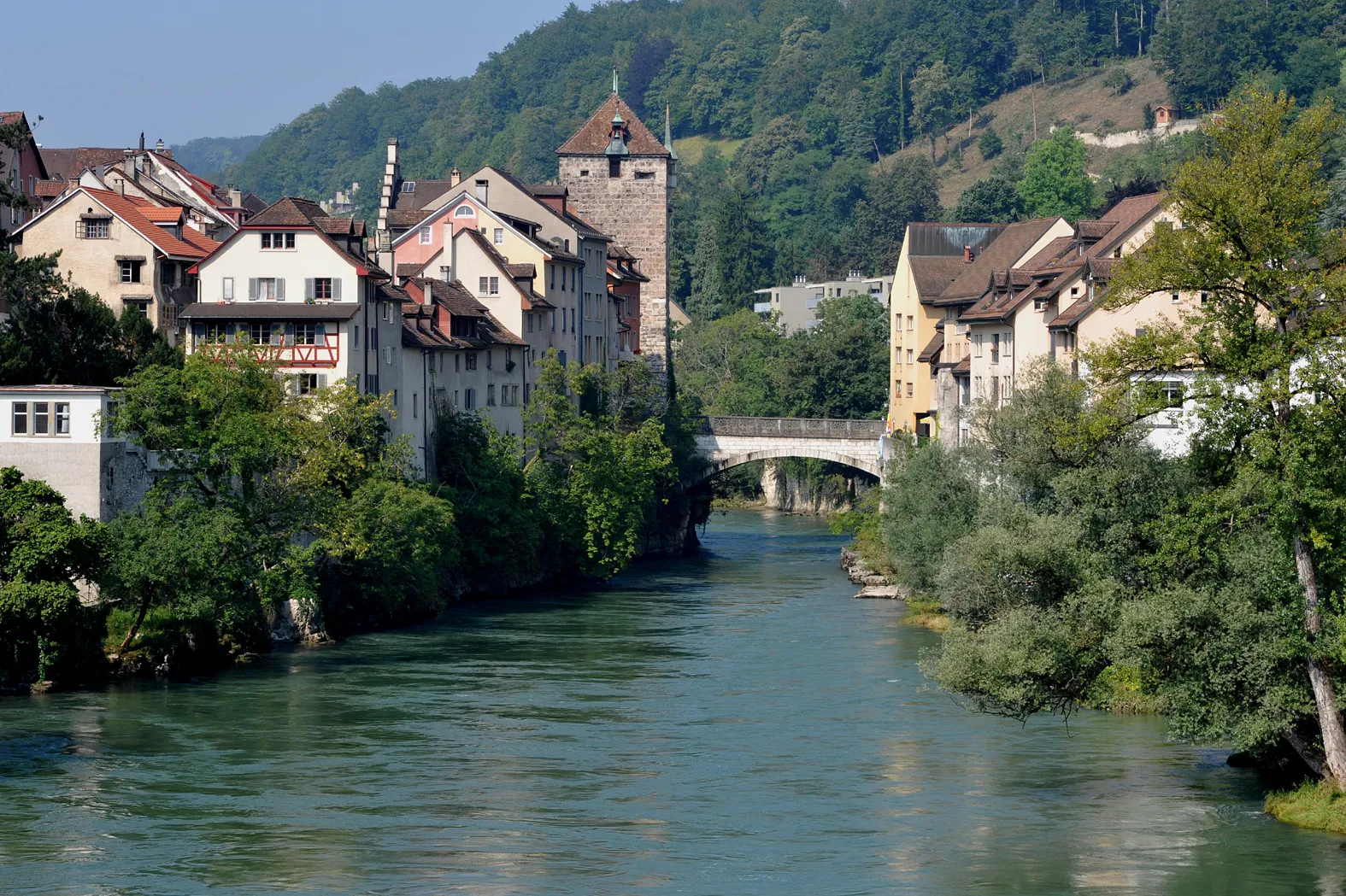 Photo showing: Old bridge over the Aar in Brugg; Aargau, Switzerland.