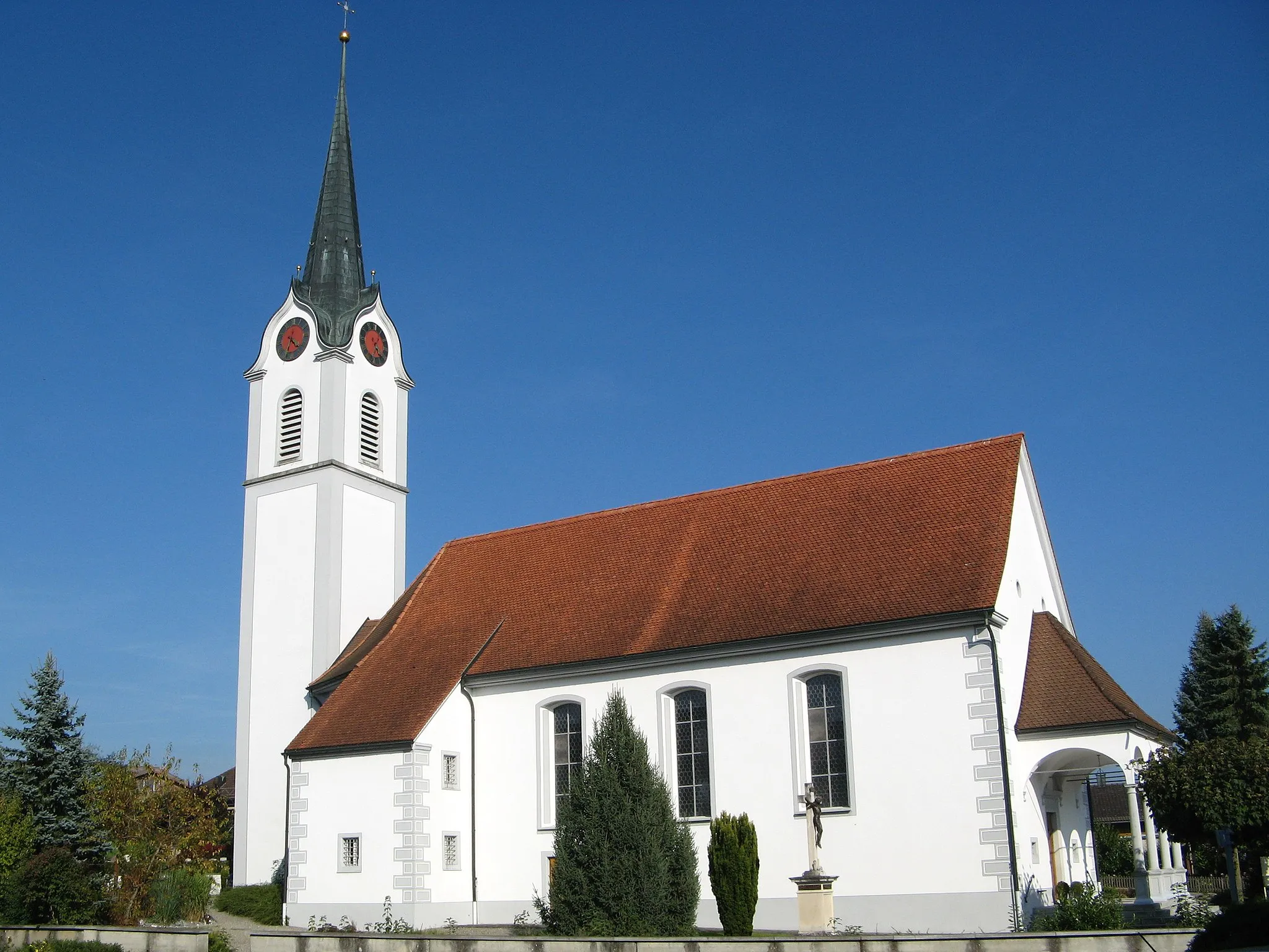 Photo showing: Pfarrkirche St. Germanus in Abtwil, Aussenansicht