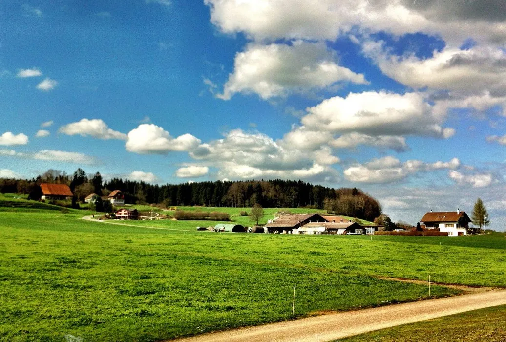 Photo showing: Abtwil AG, die Weiler Feld und Waldegg