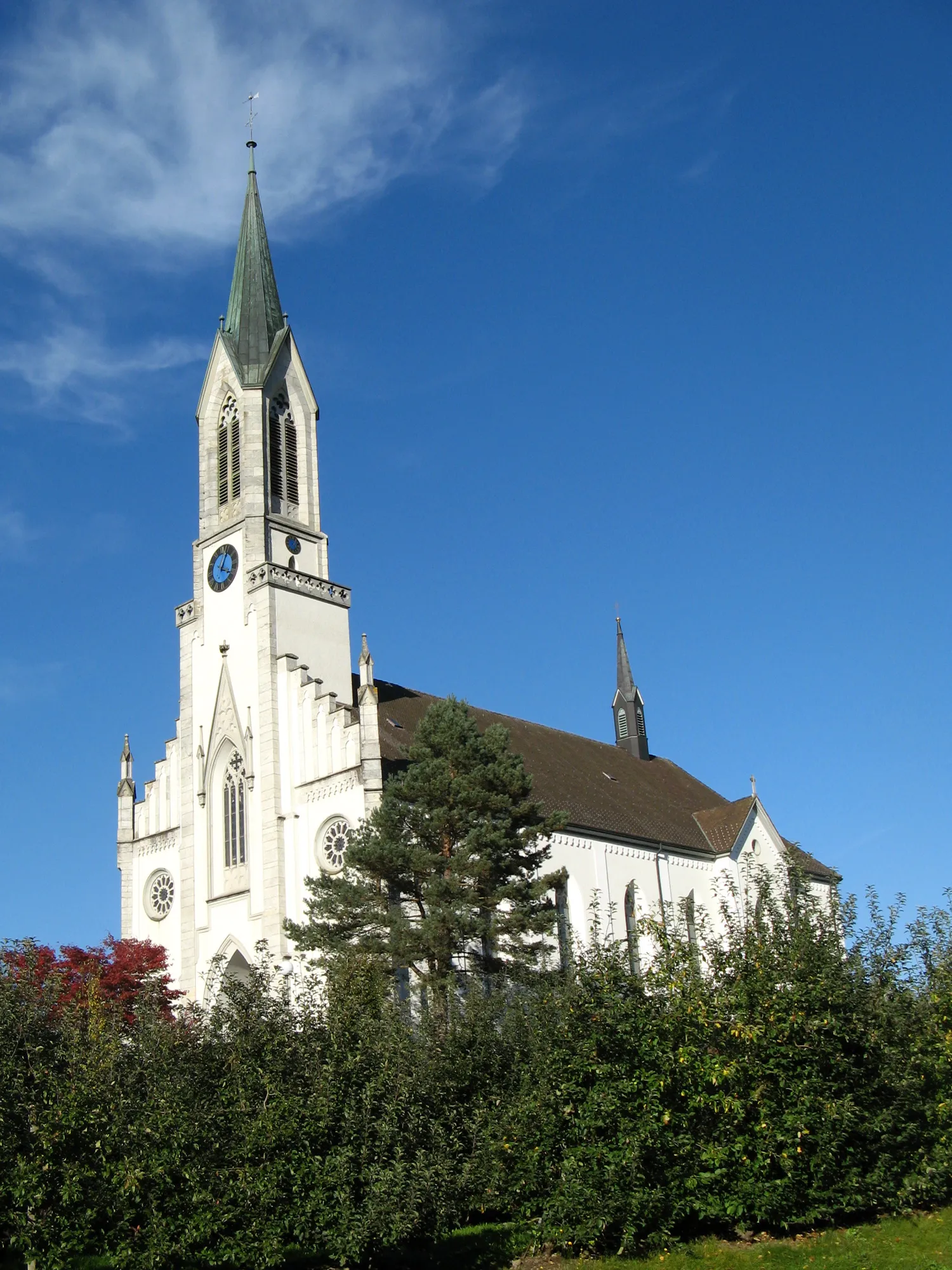 Photo showing: St George's parish church in Bünzen, view from the south