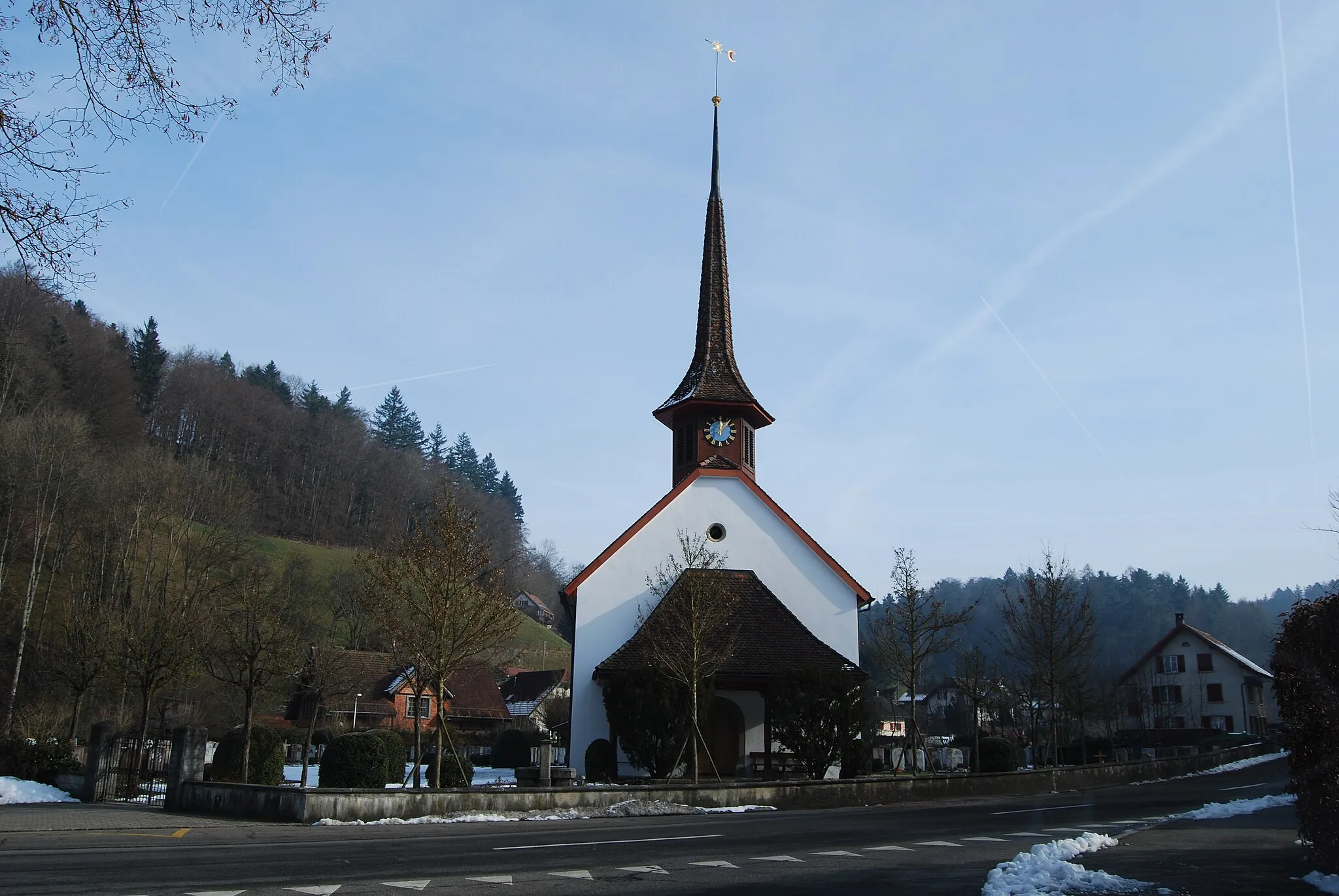 Photo showing: Church of Kirchrued, municipality of Schlossrued, canton of Aargau, Switzerland