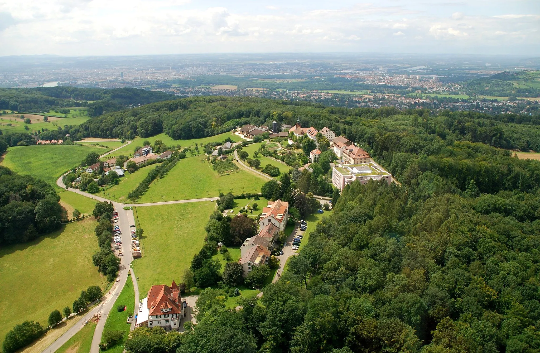 Photo showing: view from Television Tower St. Chrischona