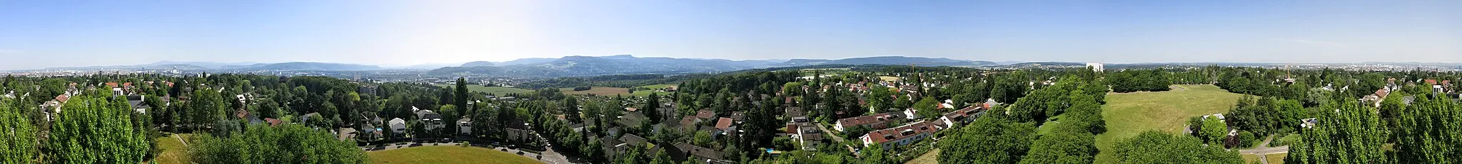 Photo showing: 360° Panorama vom Bruderholz Wasserturm