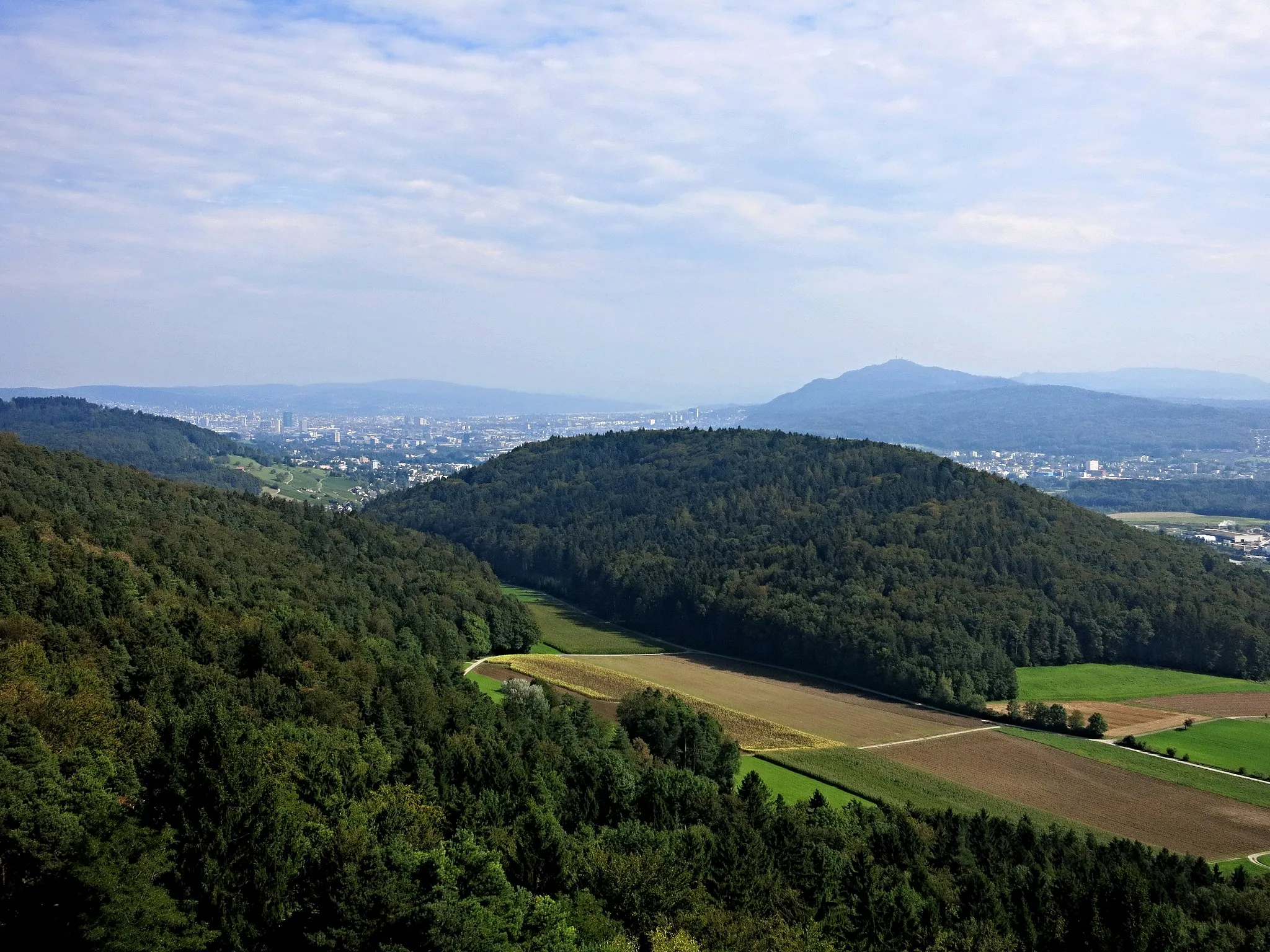 Photo showing: Aussicht vom Aussichtsturm Altberg Richtung Osten