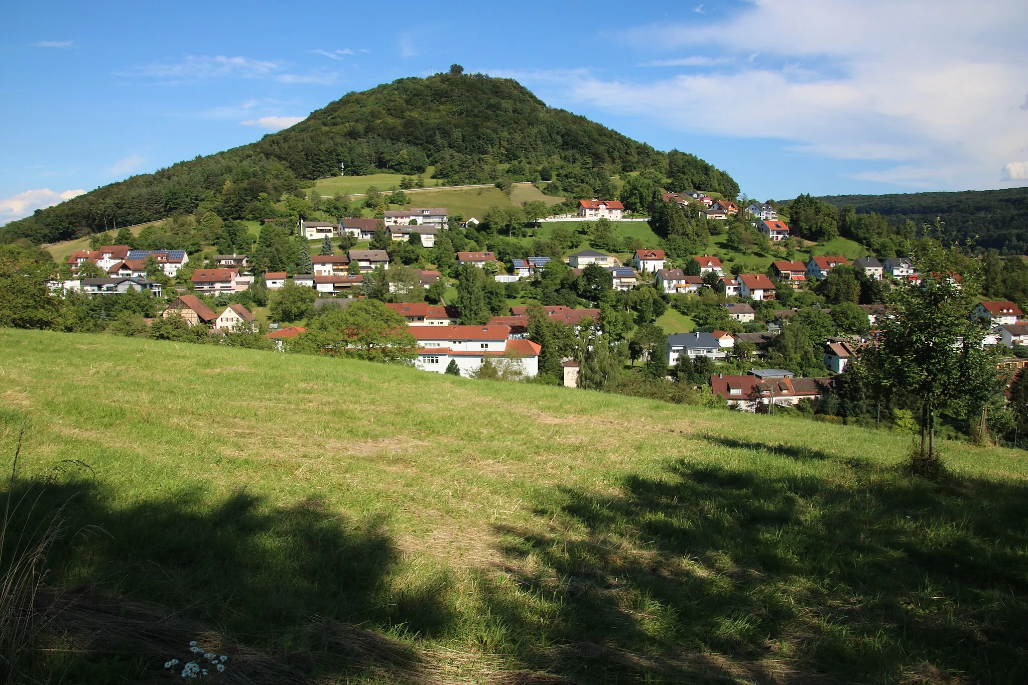 Photo showing: Bechtersbohl, Ortsteil der Gemeinde Küssaberg im Landkreis Waldshut in Baden-Württemberg. Blick auf den Neubau-Bereich am Küssenberg.