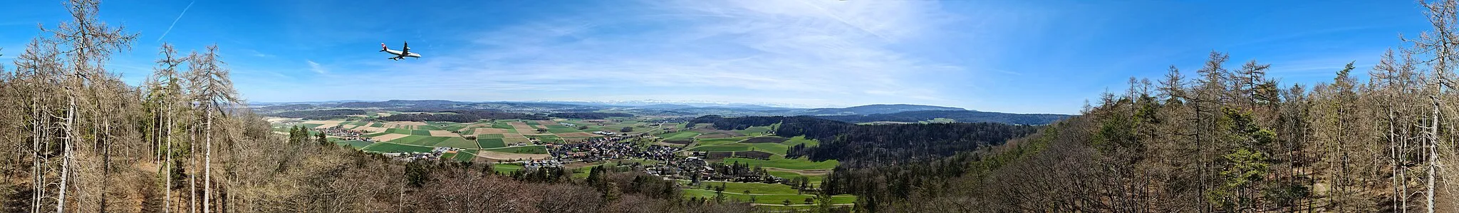 Photo showing: 360° Panorama vom Aussichtsturm Stadlerberg