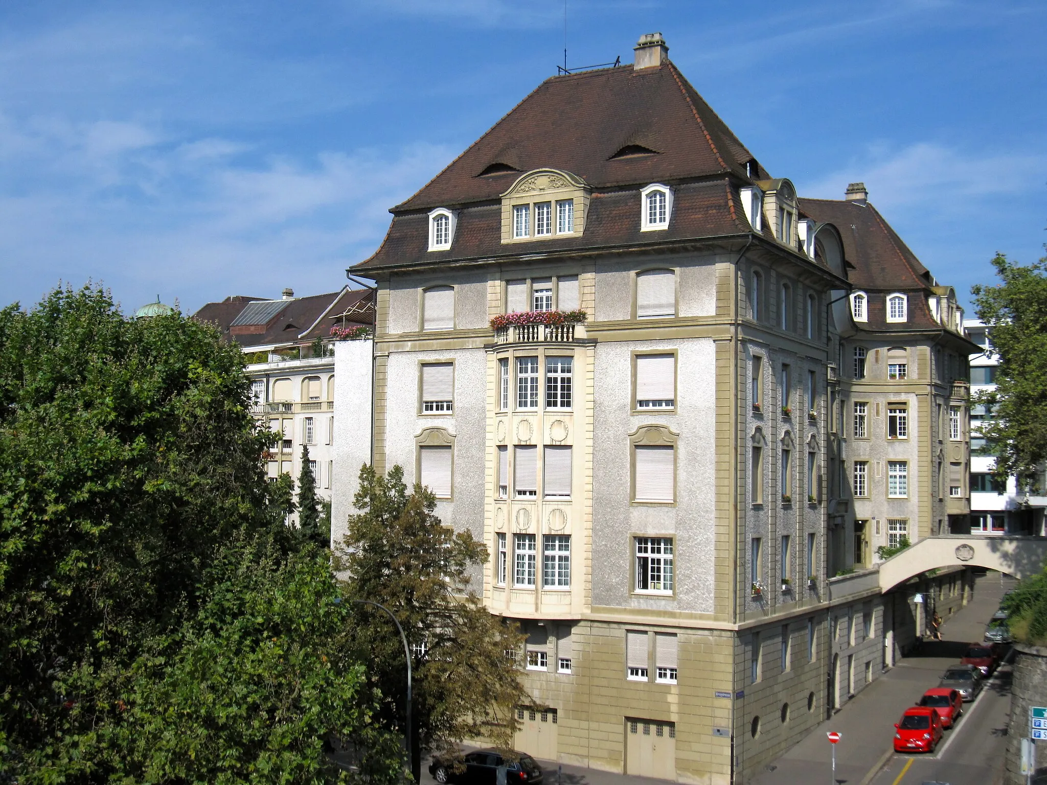 Photo showing: "Am Viadukt" in Basel, constructed by Rudolf Linder (1849-1928) in 1911-15.