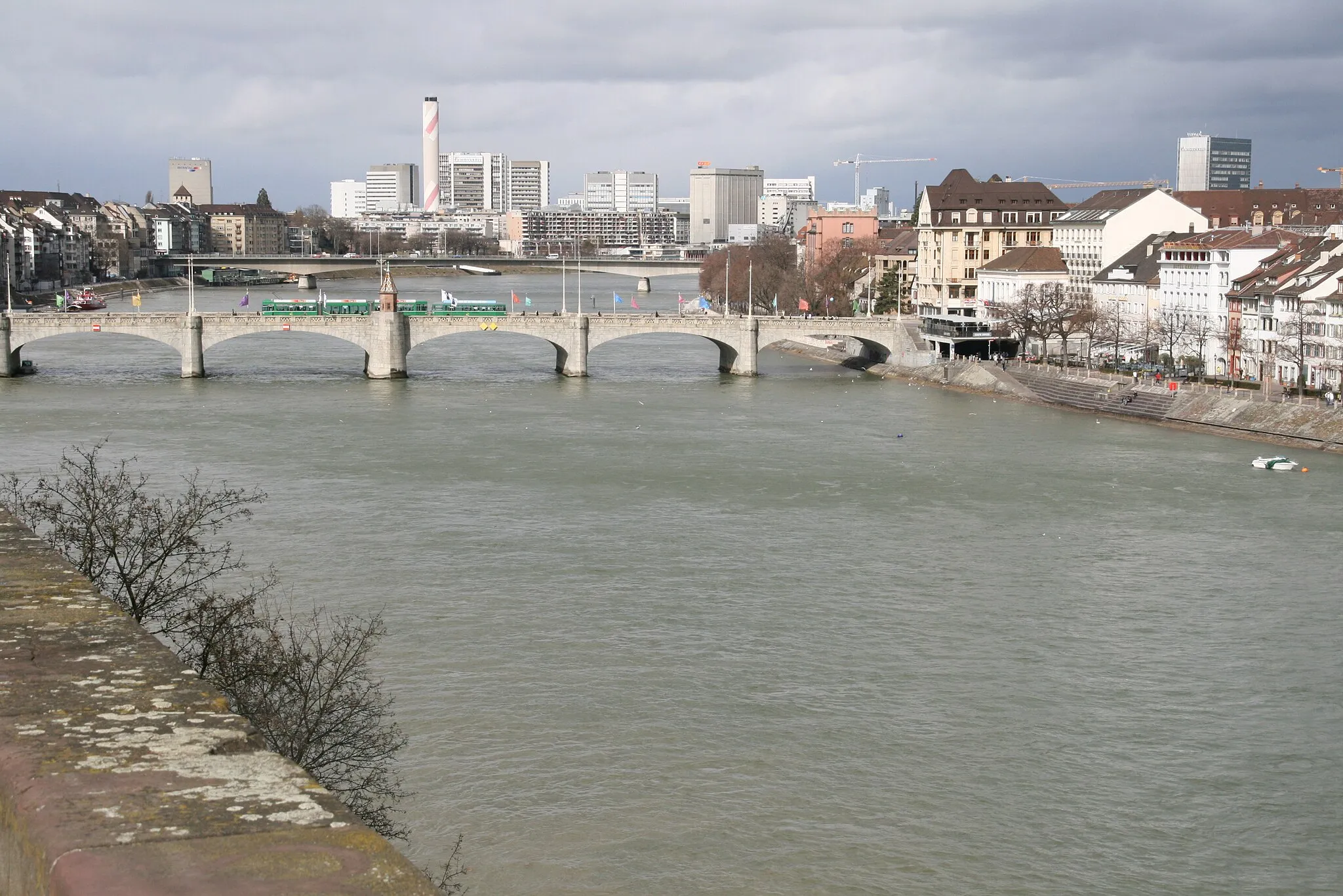 Photo showing: Basel Rheinbrücke