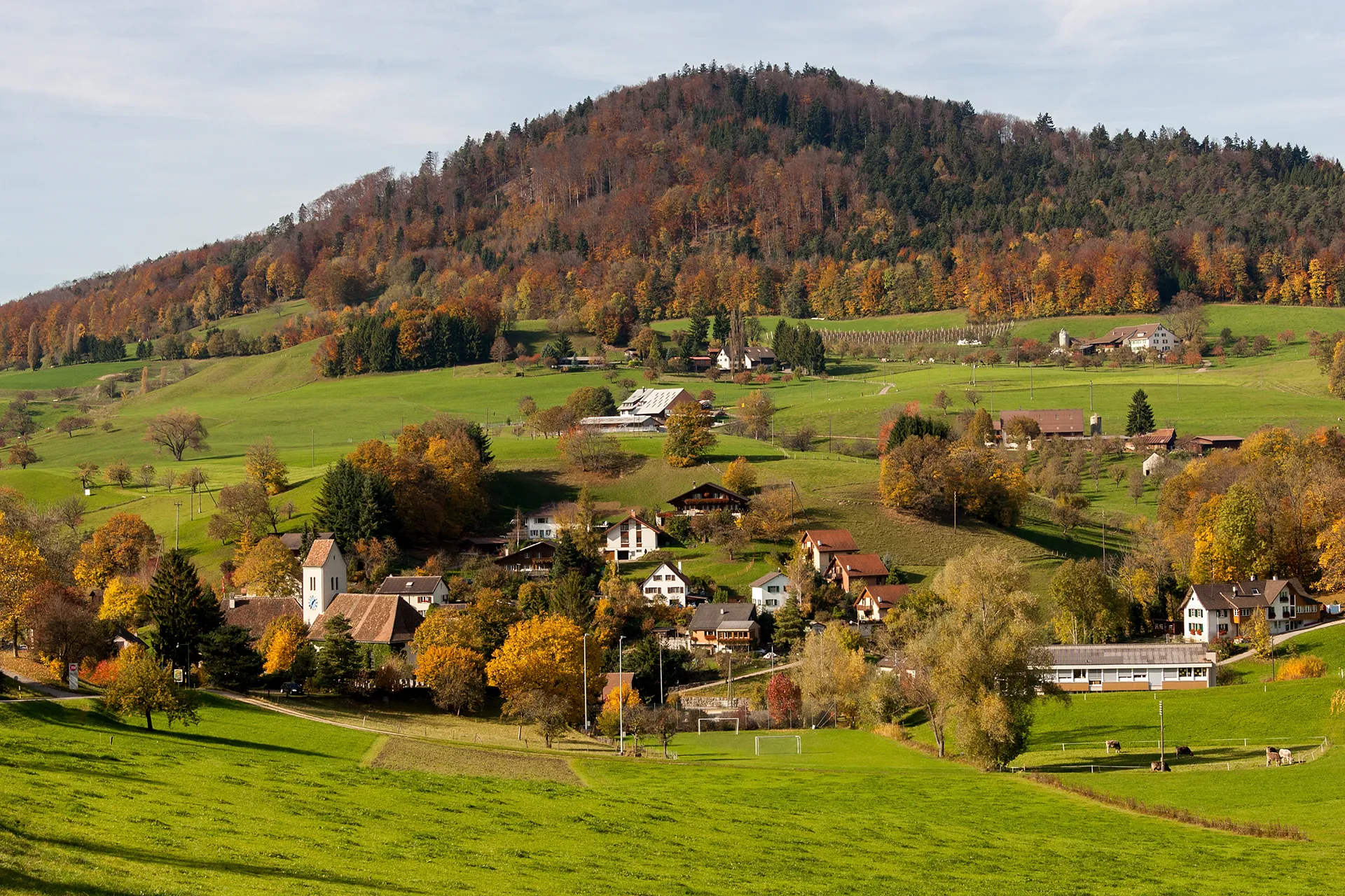 Photo showing: Blick aufs Dorf Bretzwil (BL)