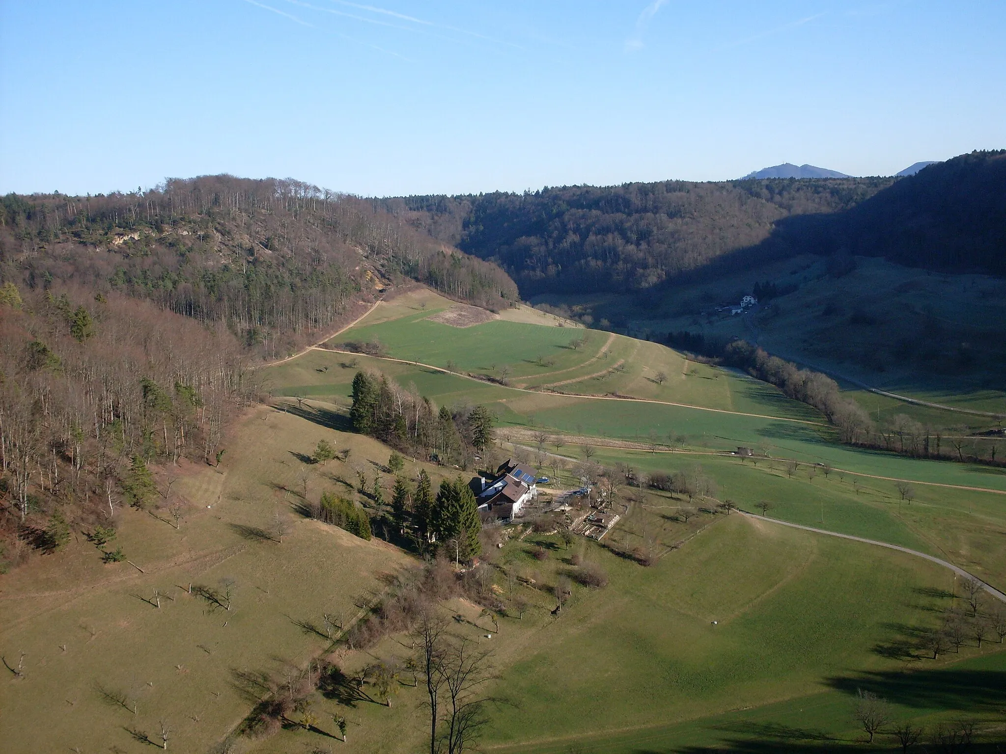 Photo showing: Abstieg nach Rothefluh mit Blick auf Holingen