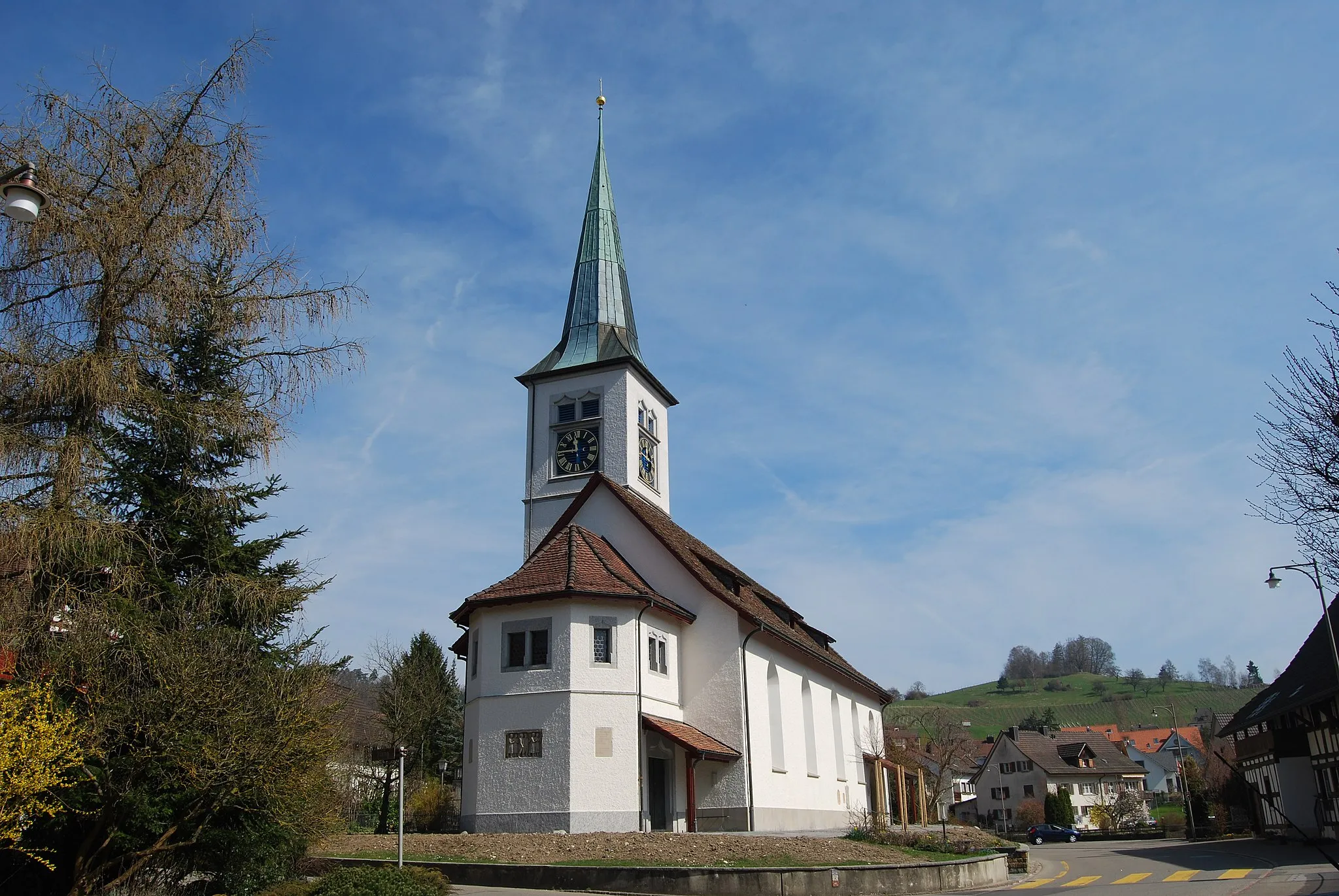 Photo showing: Church of Rafz, canton of Zürich, Switzerland