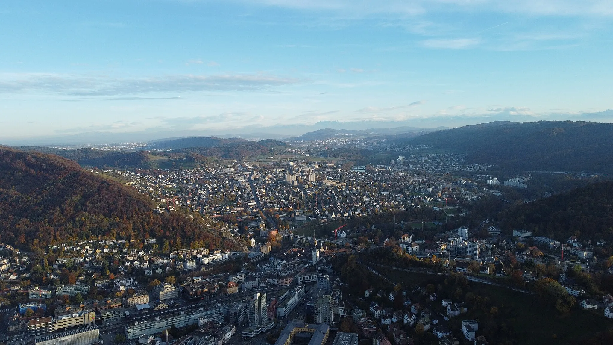 Photo showing: Blick vom Hertestei uf Bade, Ännetbade, Wettige und s Limmattal